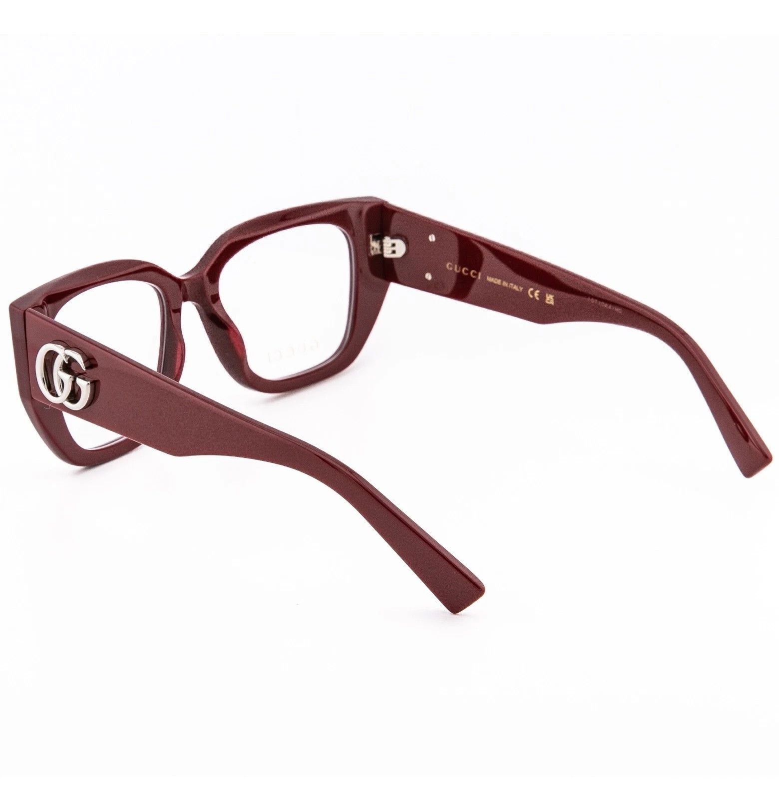Gucci GUCCI GG1952O 1952 Burgundy GG Silver Bold Eyeglass 003 Size ONE SIZE - 4 Thumbnail