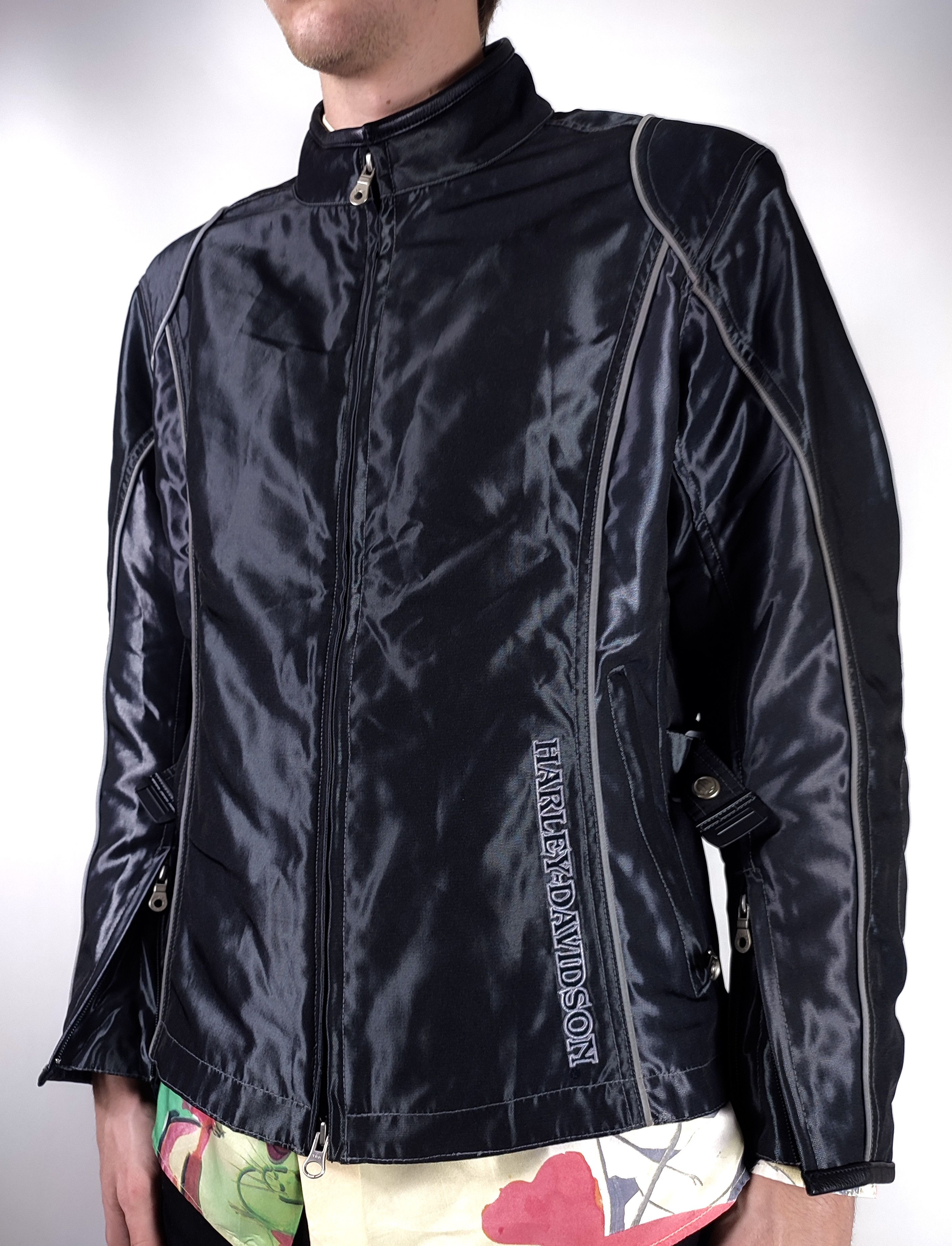 Harley Davidson Vintage Harley Davidson Reflective Nylon Biker Jacket Size US L / EU 52-54 / 3 - 2 Thumbnail