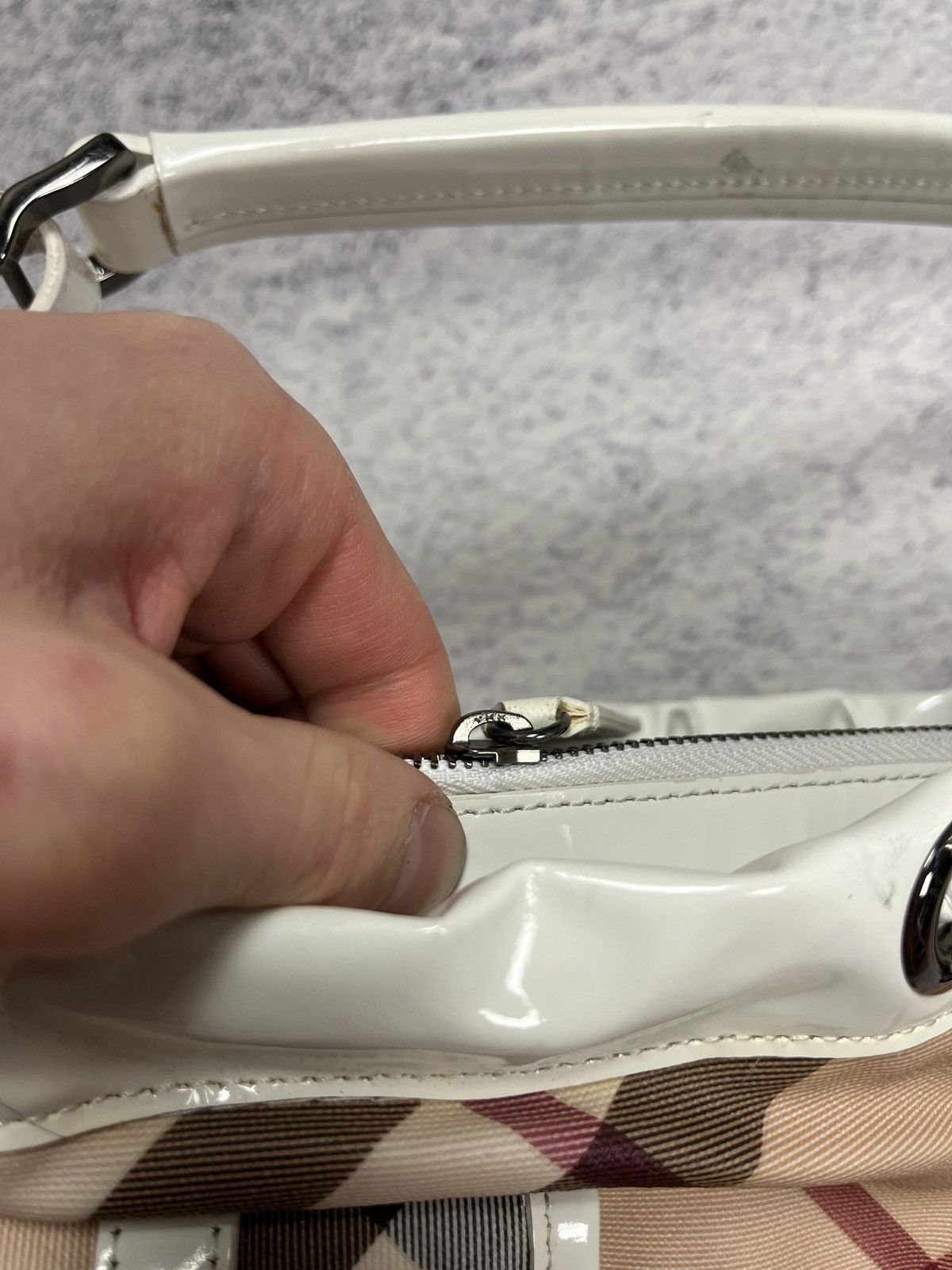 Burberry Burberry Nova Check Canvas Leather Shoulder Hand Bag Rare Size ONE SIZE - 17 Thumbnail