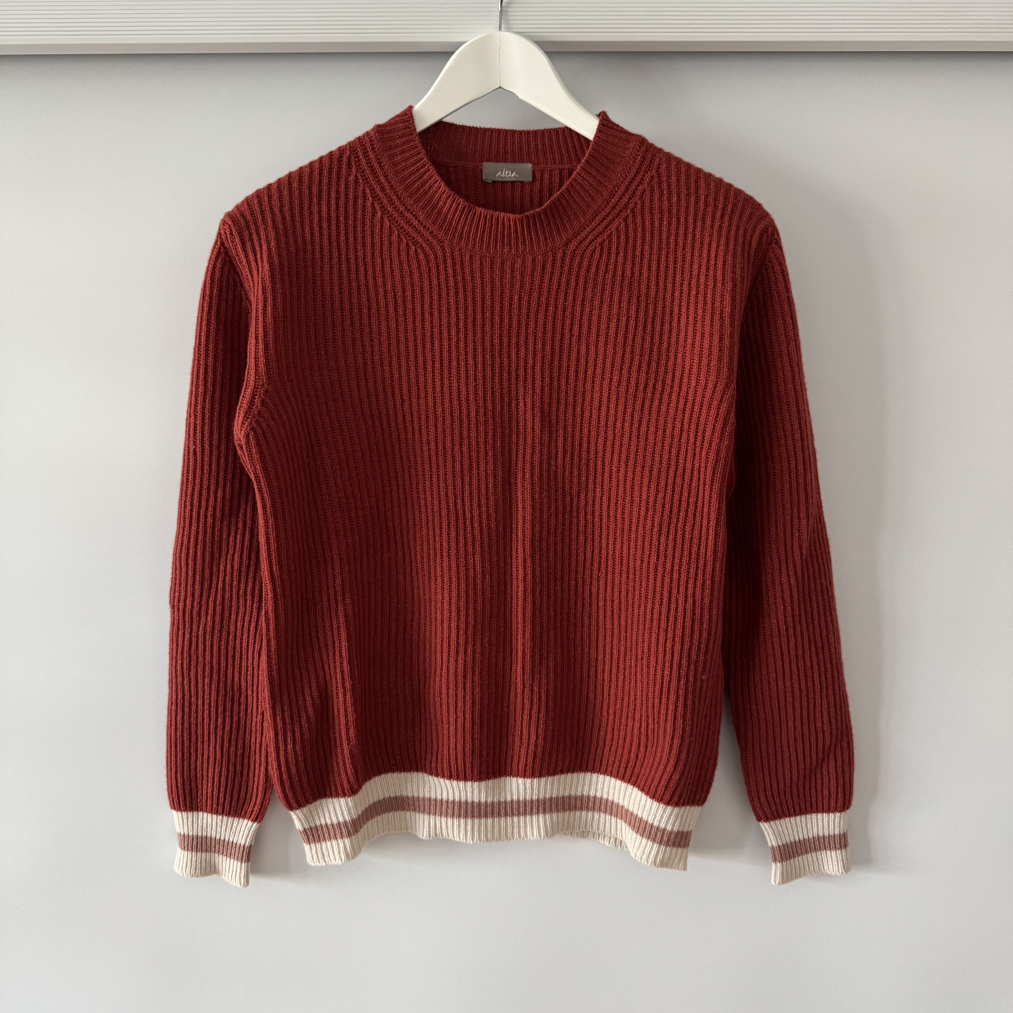 Altea Altea Milano Ribbed Knitted Cashmere Red Sweater Size S Size S / US 4 / IT 40 - 1 Thumbnail