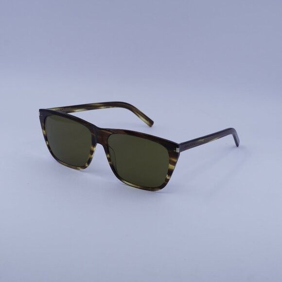 Saint Laurent SL332 006 Sunglasses Havana Rectangle Frame, Brown Lenses Saint Laurent SL332 006 Havana/Brown 48-24-145 Sunglasses  main image 2