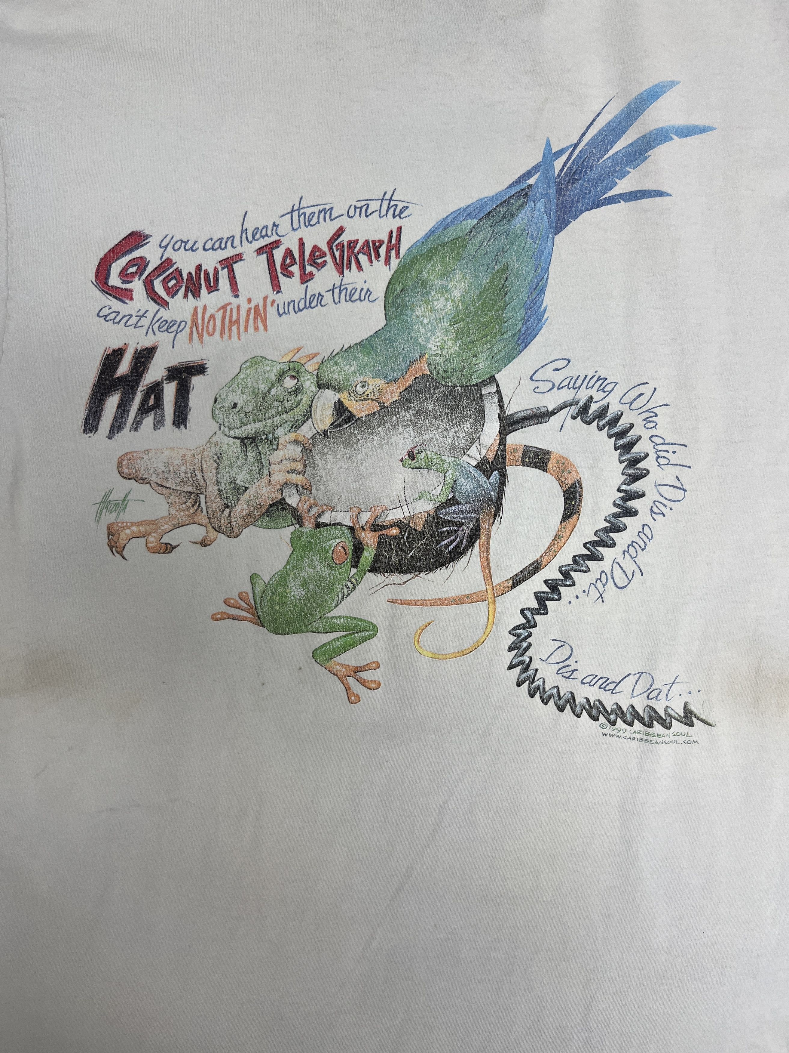 Vintage Caribbean Soul Coconut Telegraph Vintage T-Shirt Tee Size US XL / EU 56 / 4 - 5 Thumbnail