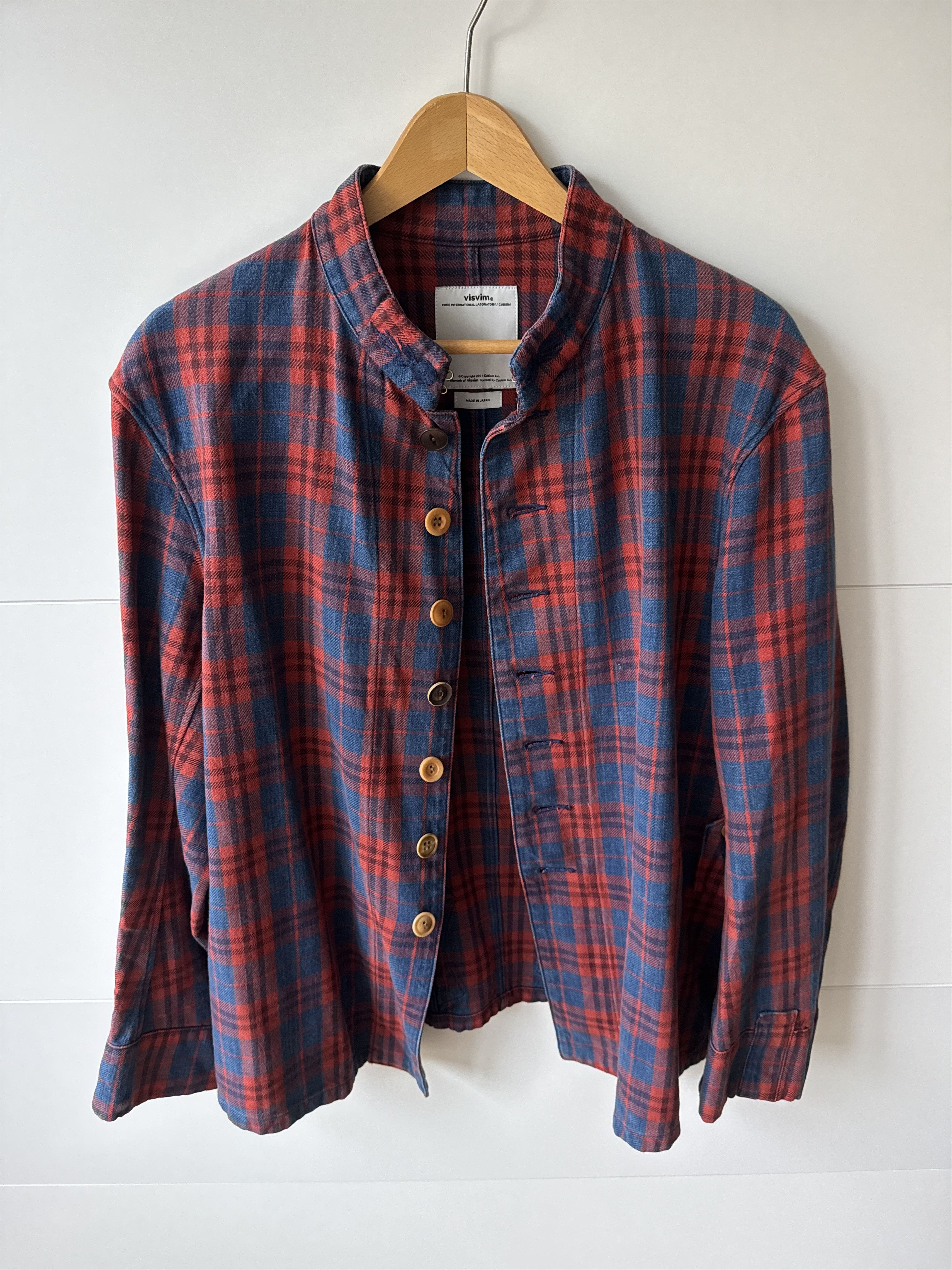 Visvim [3] Lugli Jacket Indigo Check in Red (AW14) Size US L / EU 52-54 / 3 - 5 Thumbnail