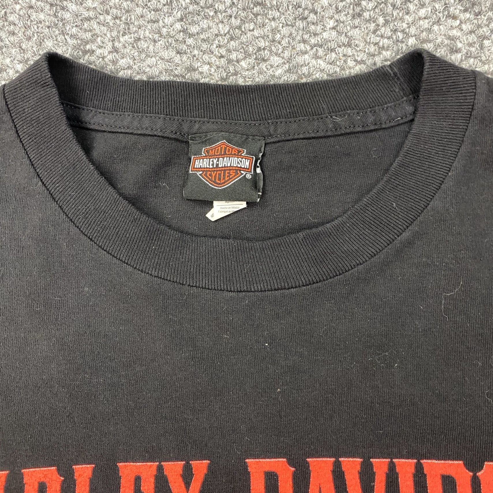 Harley Davidson VINTAGE Harley-Davidson Shirt Mens XL 107 American Flag Engine Barnett Dealer El Paso TX Size US XL / EU 56 / 4 - 4 Thumbnail
