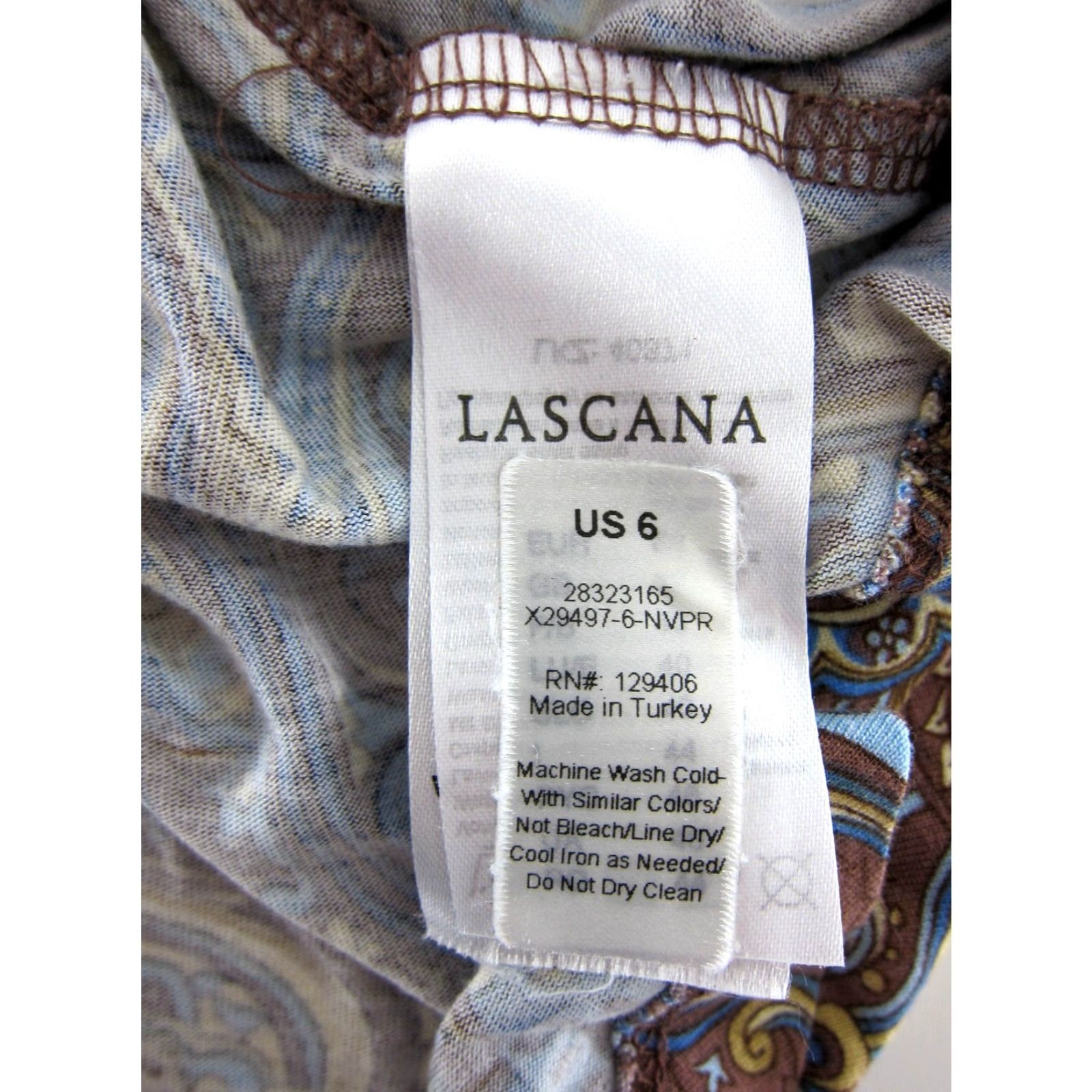 Vintage Lascana Dress Brown Beaded Paisley Jersey Stretch Midi Sheath Tank Sun 6 Womens Size M / US 6-8 / IT 42-44 - 4 Thumbnail
