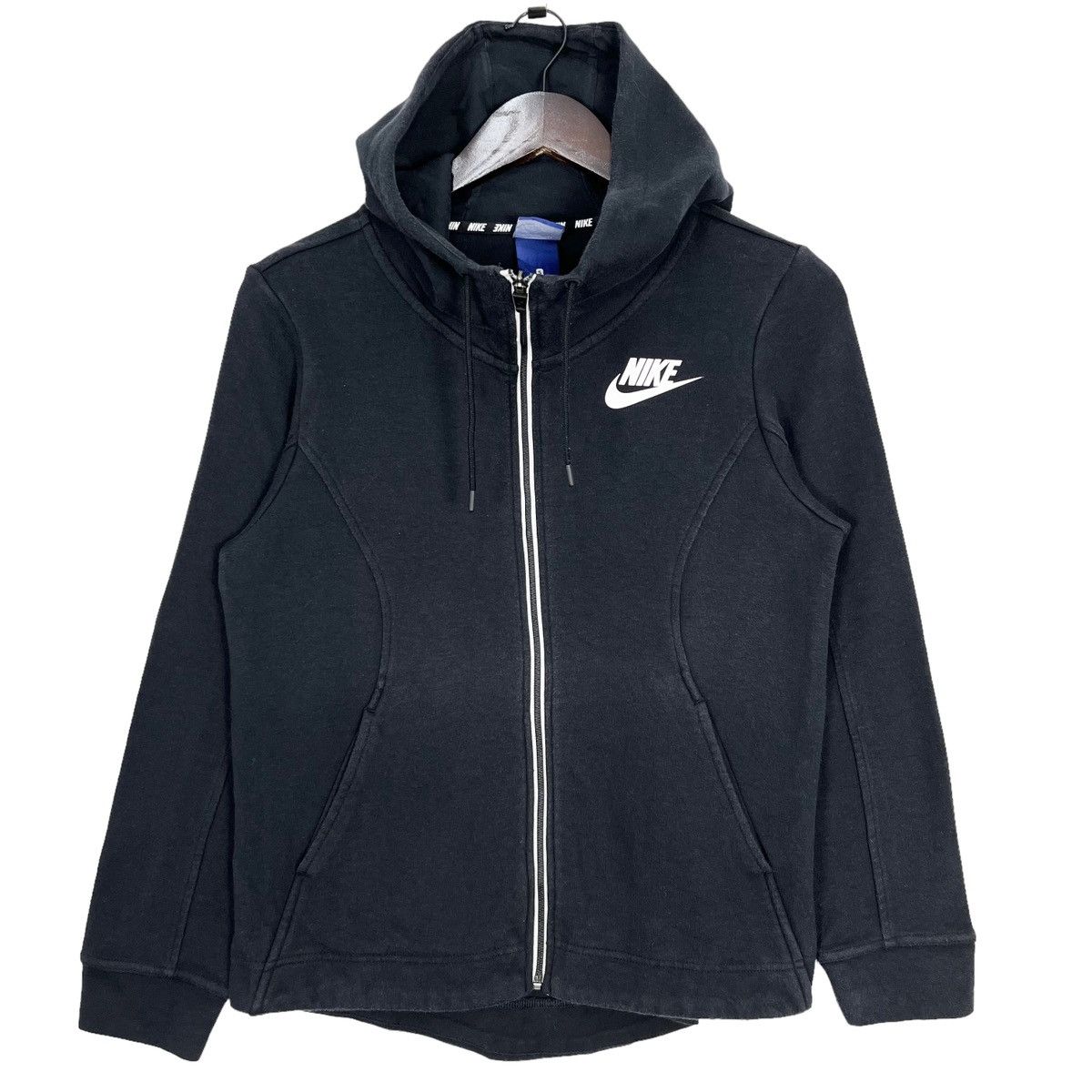 image of Nike Zipper Hoodie Light Jacket in Black, Women's (Size Small)