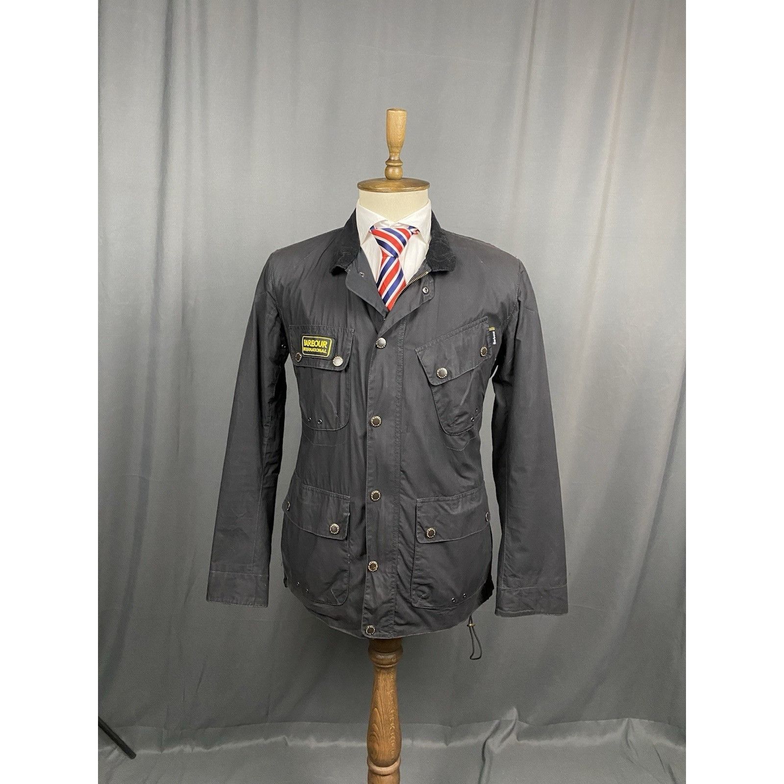 Barbour Barbour Braken Men's Black Waxed Motorcycle Jacket Size L Size US L / EU 52-54 / 3 - 3 Thumbnail