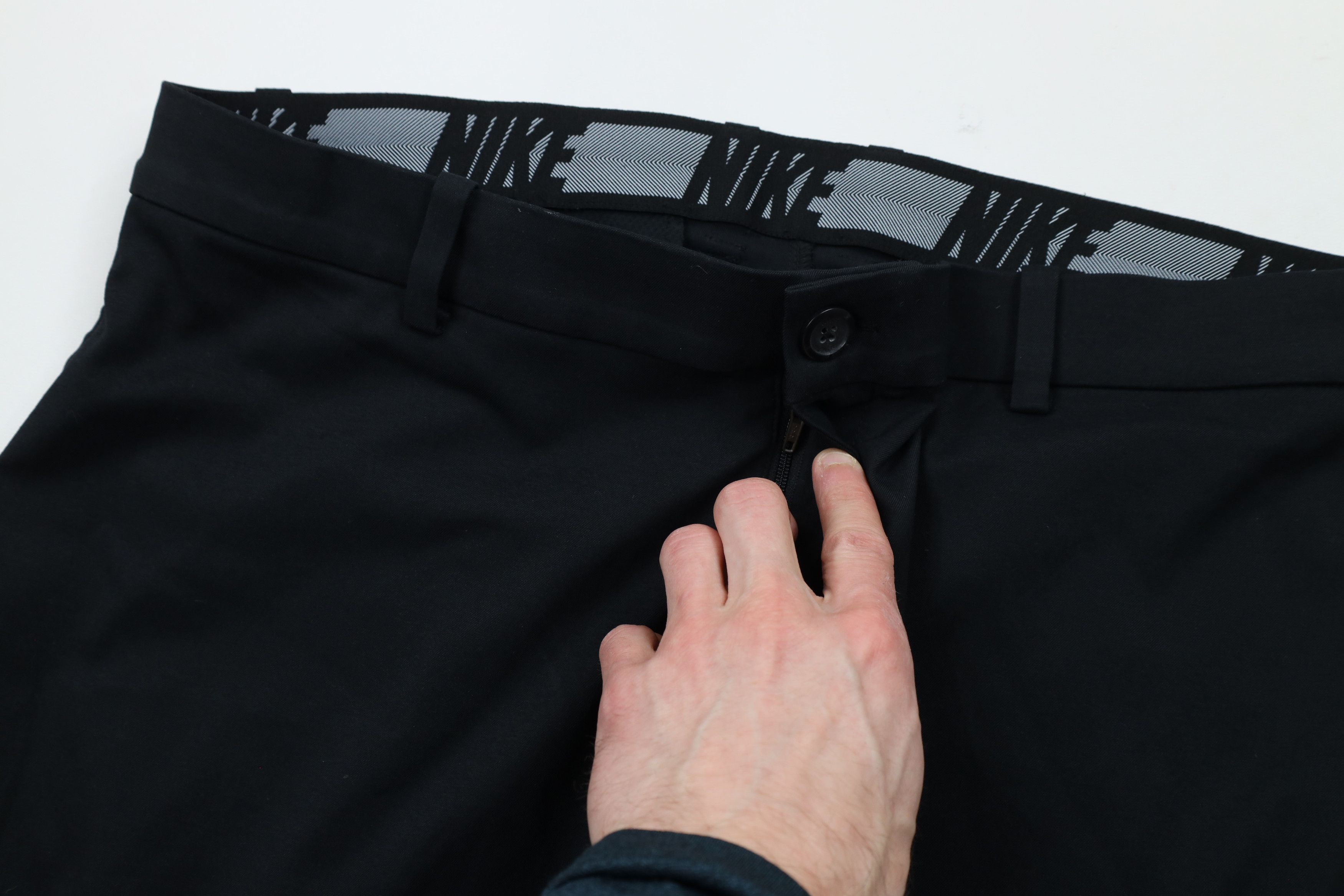 Nike × Vintage Nike Golf Knit Flat Front Stretch Golfing Chino Pants Black Size US 38 / EU 54 - 6 Thumbnail