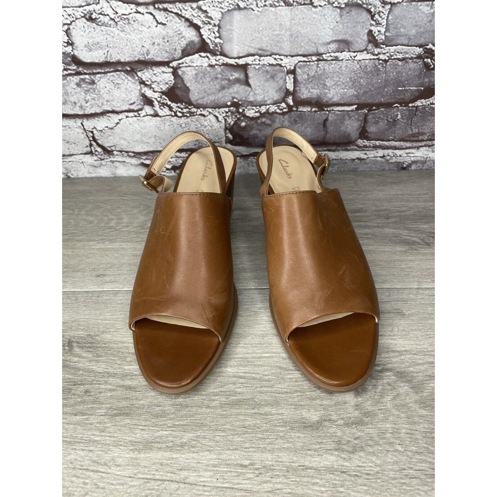 Clarks Clarks Brown Leather Casual Ankle Strap Open Toe Sandals Wom Size US 8.5 / IT 38.5 - 22 Thumbnail