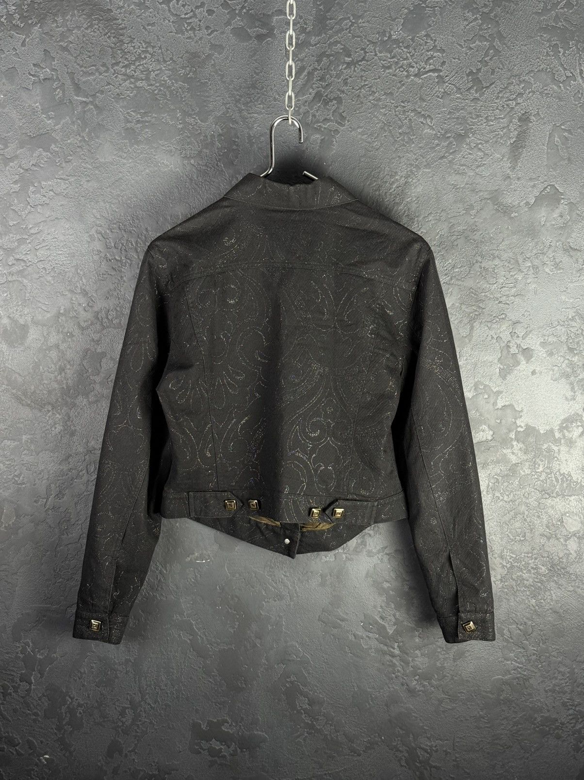 Versace × Vintage Versace Classic V2 Vintage 90s Women’s Black Jacket Size 46 Size L / US 10 / IT 46 - 5 Thumbnail