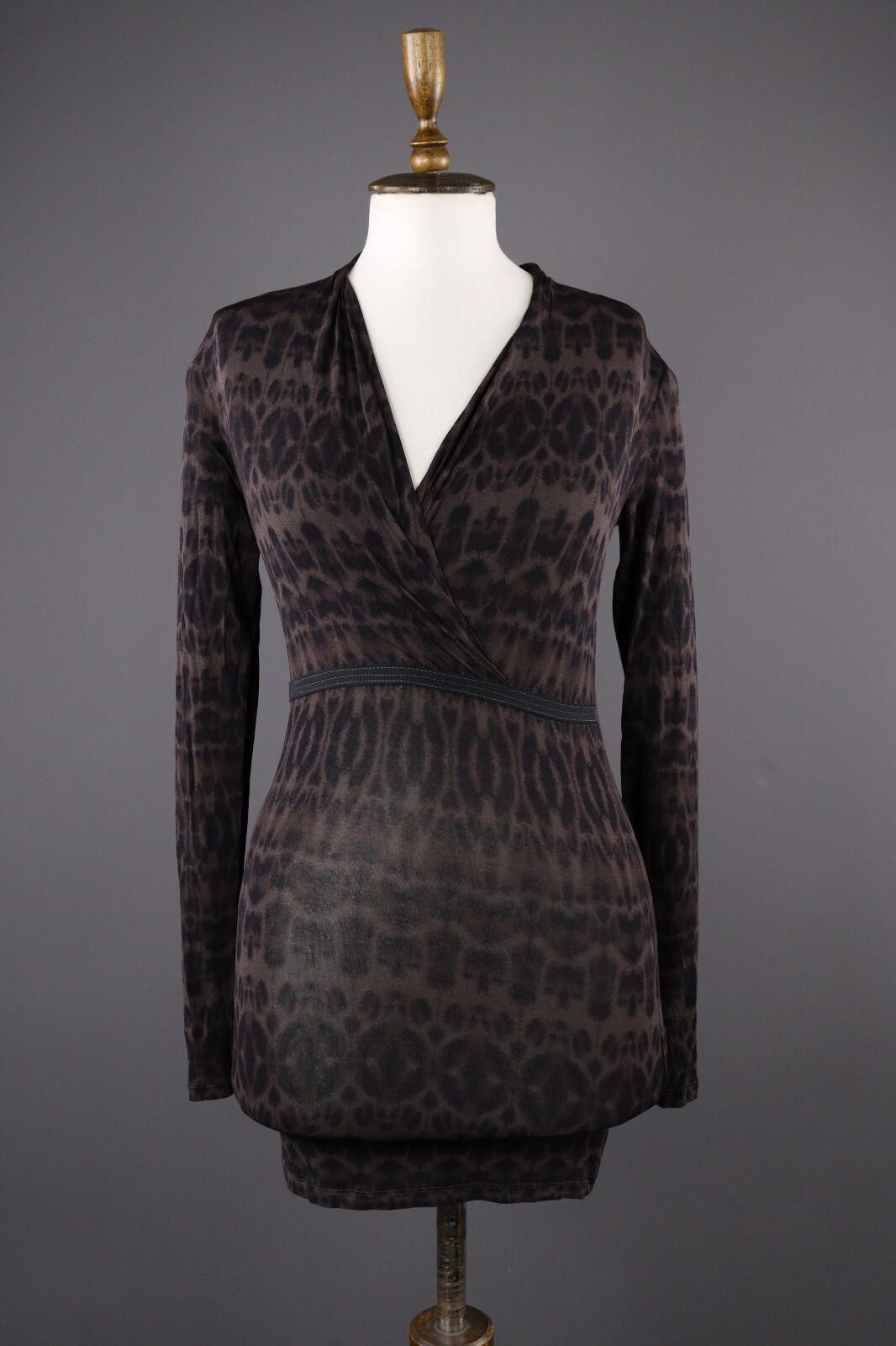 Designer Ladies Marc Cain Leopard Print Night T-Shirt Dress Size 1 Size M / US 6-8 / IT 42-44 - 1 Thumbnail