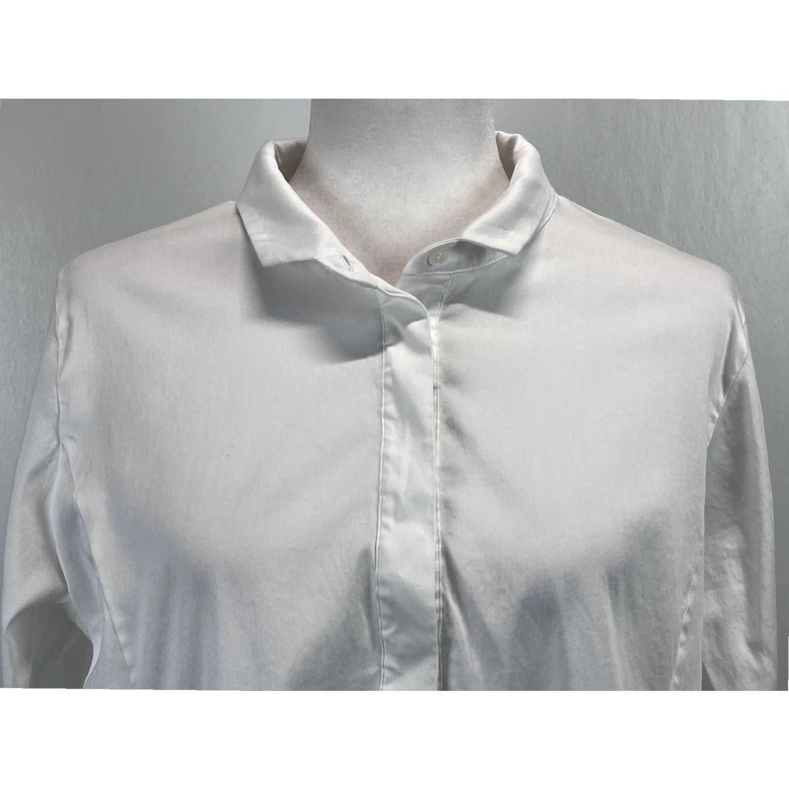 Soft Surroundings Soft Surroundings Cotton Tunic Blouse White Medium Women Size L / US 10 / IT 46 - 5 Thumbnail