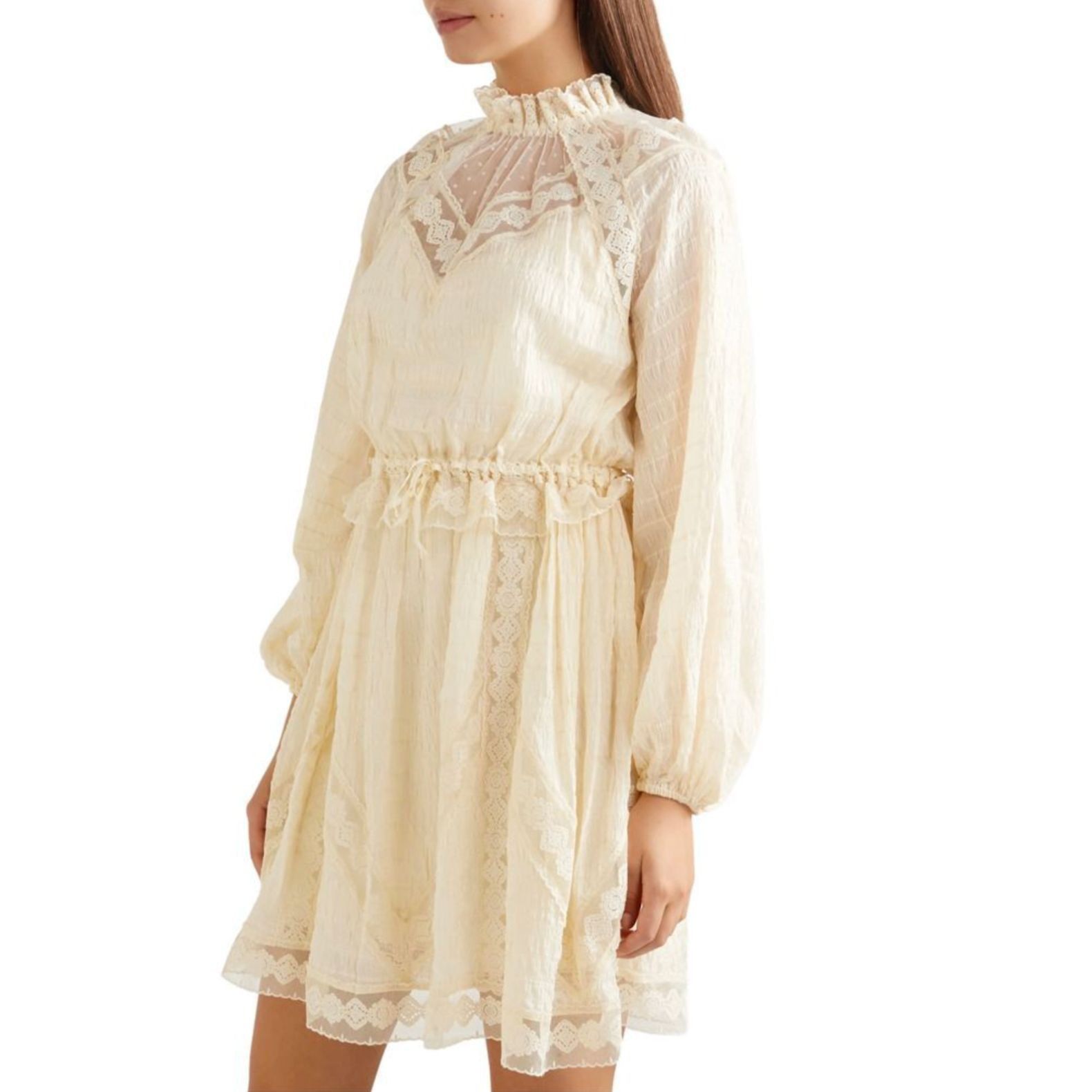 Zimmermann ZIMMERMANN Sabotage Lace Yellow Mini Dress EUC $895 Sz 1 S Size S / US 4 / IT 40 - 1 Thumbnail