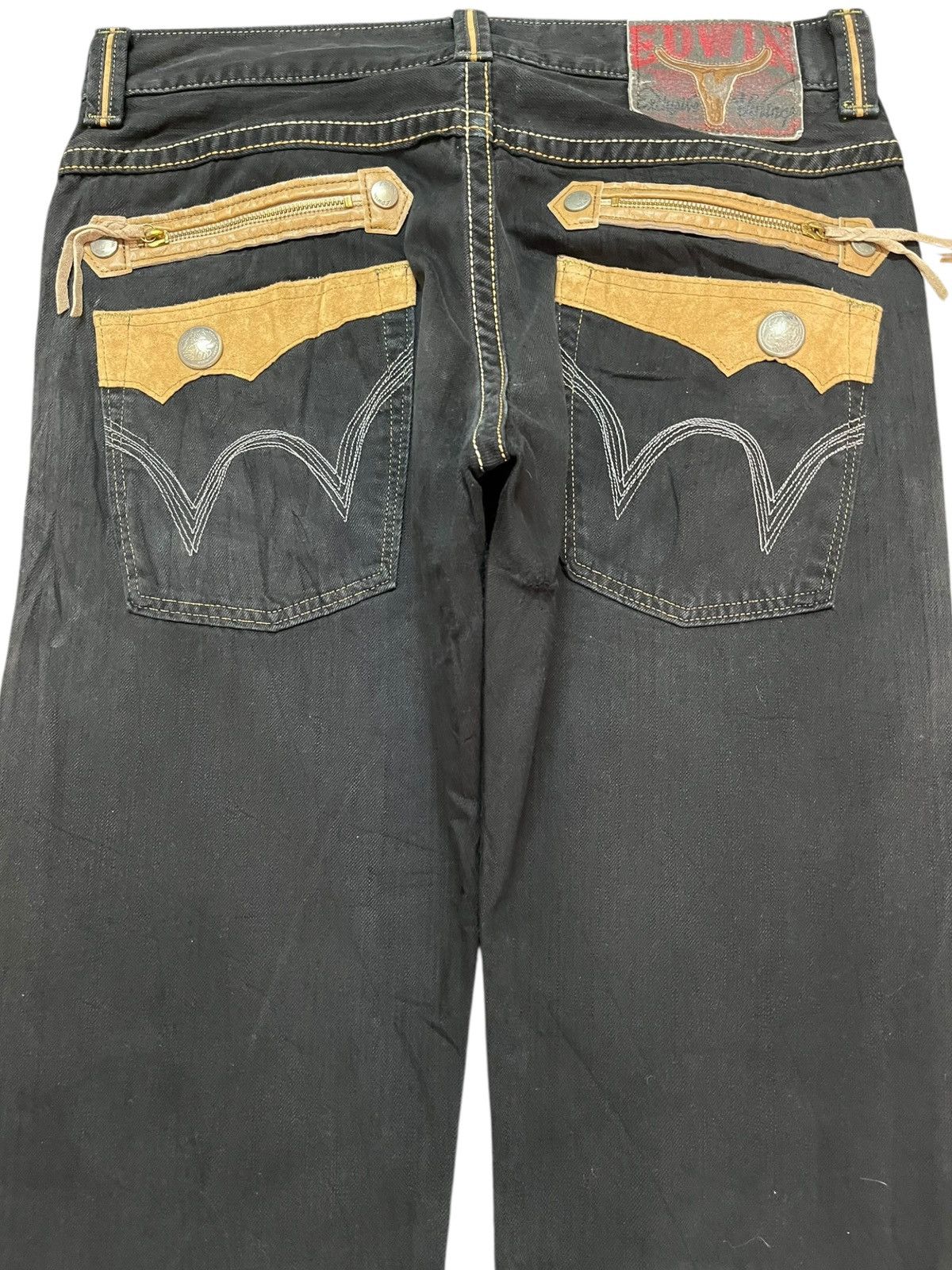 Edwin Vintage Edwin Exclusive Vintage Baggy Wide Leg Denim Size US 35 - 6 Thumbnail