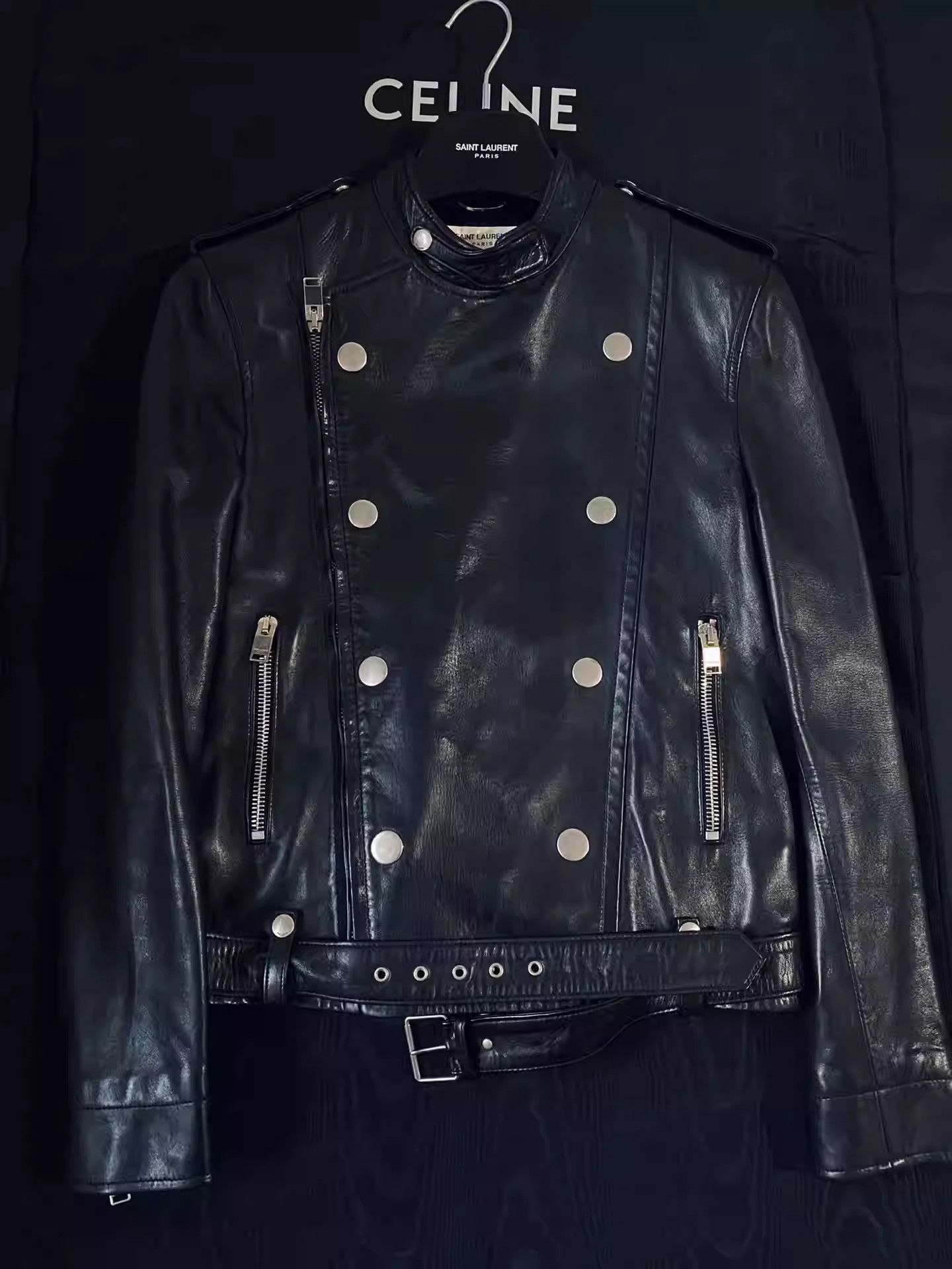 Saint Laurent Paris saint laurent Poster Leather Jacket-2505 Size US M / EU 48-50 / 2 - 1 Thumbnail