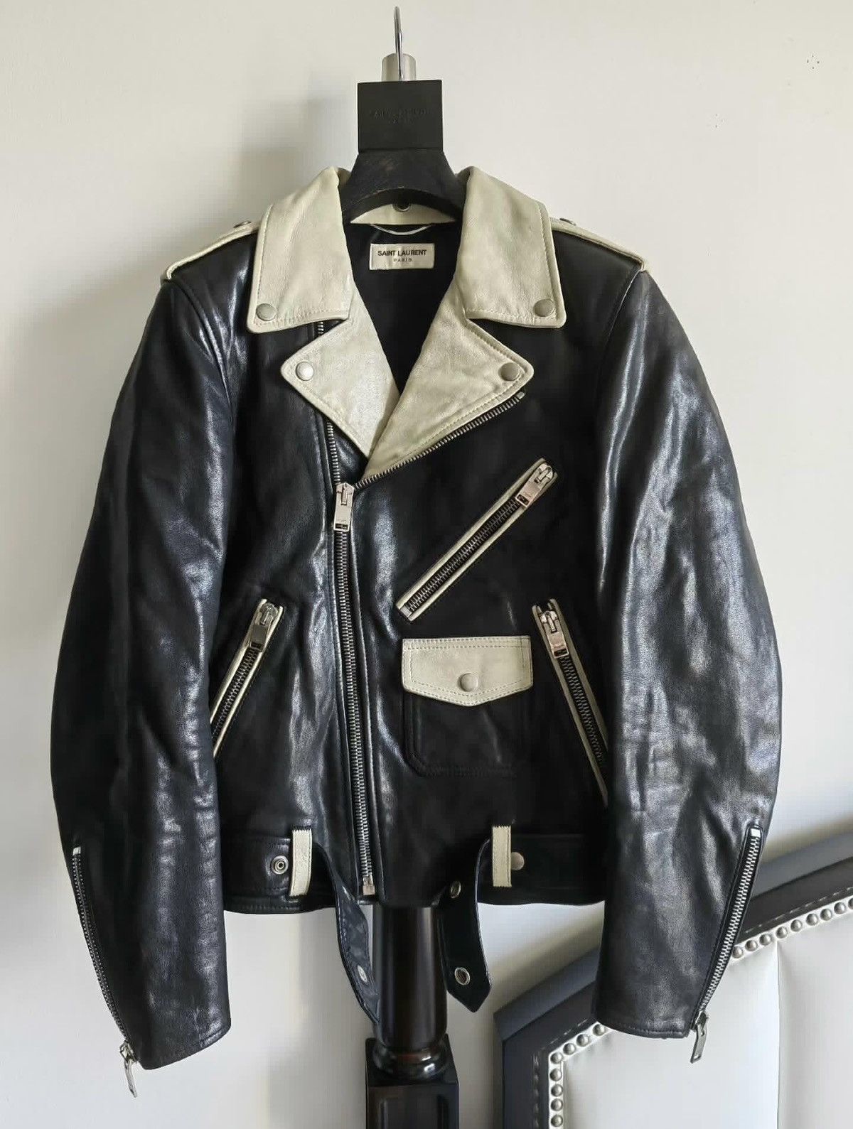 Saint Laurent Paris Saint Laurent Paris sample leather jacket - Dmc99 Size US S / EU 44-46 / 1 - 1 Thumbnail