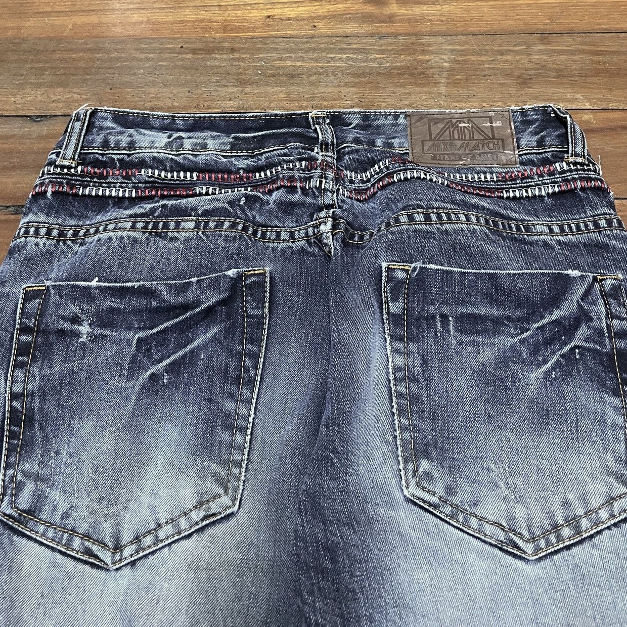 Japanese Brand Rare Design Vintage Japanese Brand Mix & Match Jeans 2000s Size US 30 / EU 46 - 4 Thumbnail
