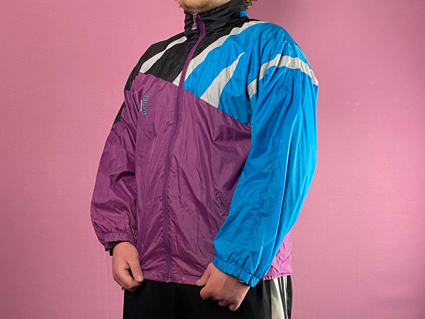 Other 90s Masita Profi Line Vintage Mens Windbreaker Rain Jacket L Size US L / EU 52-54 / 3 - 3 Thumbnail