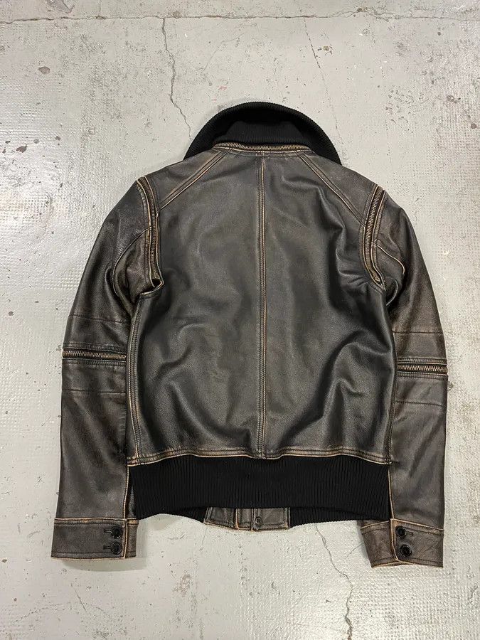 Dolce & Gabbana AW2003 Dolce & Gabbana Brown Horse Leather Zip Detachables Sleeves Jacket Size US M / EU 48-50 / 2 - 12 Thumbnail