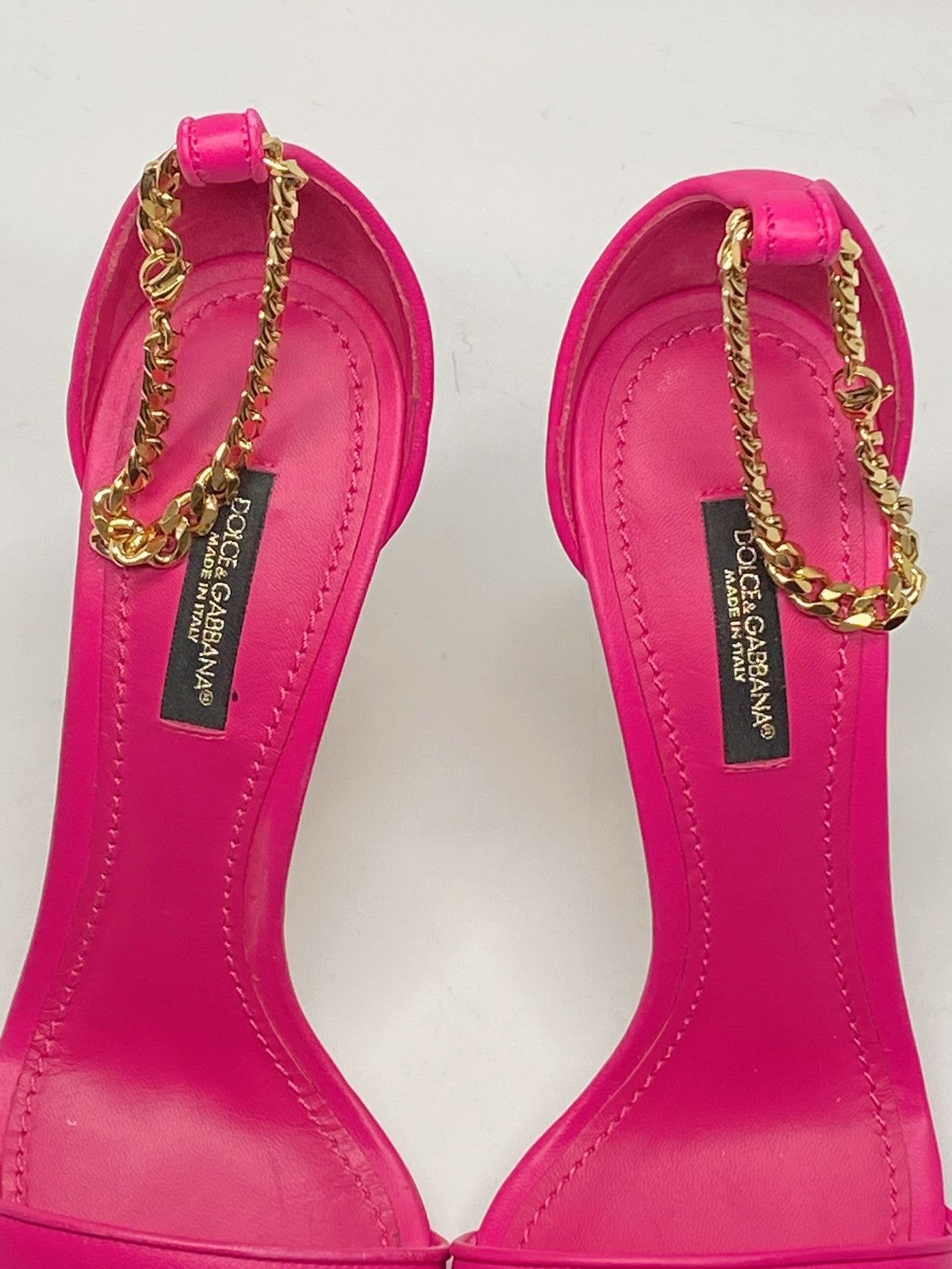Dolce & Gabbana Dolce&Gabbana Sculpted-Heel DG Leather Sandals size 36.5 Size US 6.5 / IT 36.5 - 9 Thumbnail