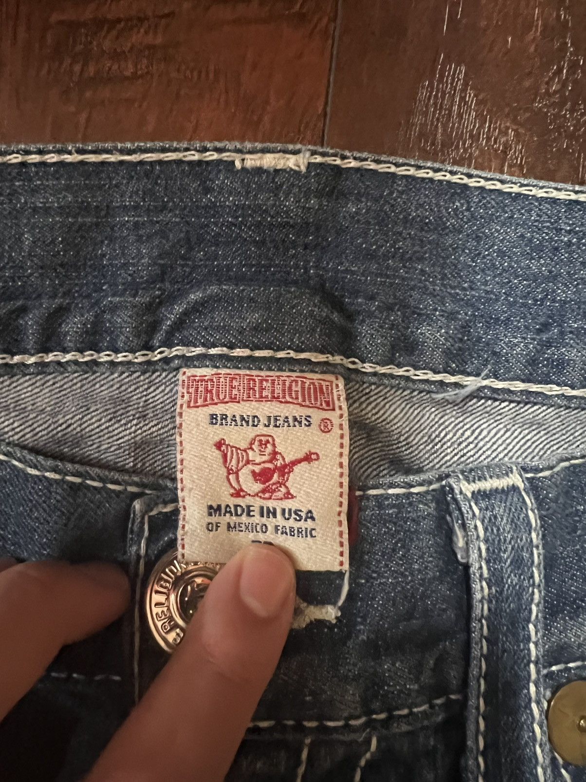 True Religion × Vintage True Religion Baggy Faded Size US 36 / EU 52 - 7 Thumbnail