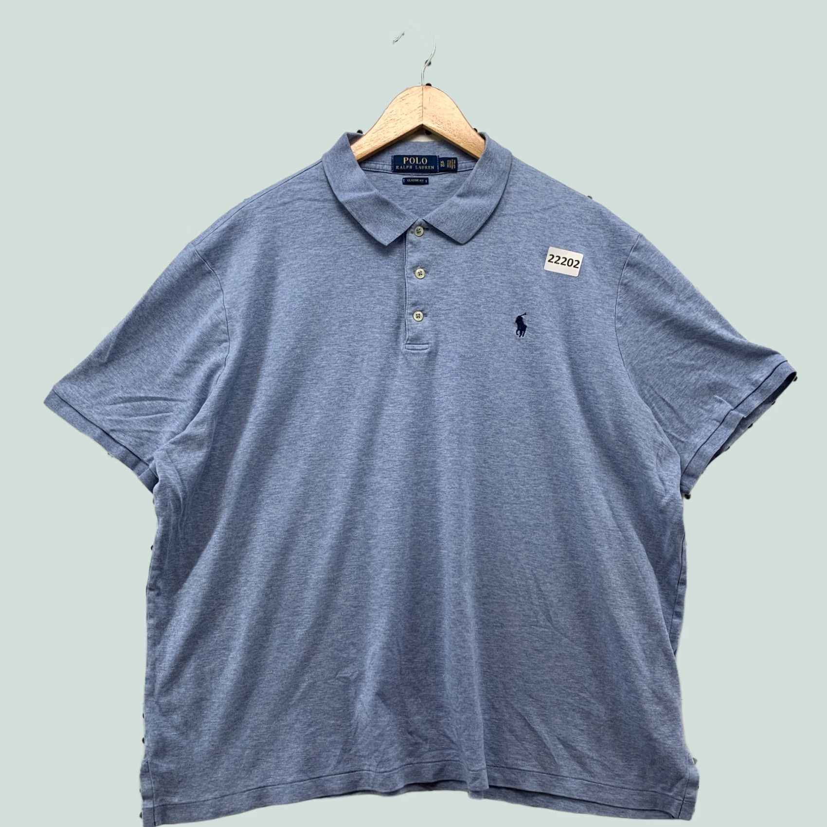 Polo Ralph Lauren Polo Ralph Lauren Polo Shirt Blue Classic Fit Mens XL Short Sleeve 27x27.5 Size US XL / EU 56 / 4 - 1 Thumbnail