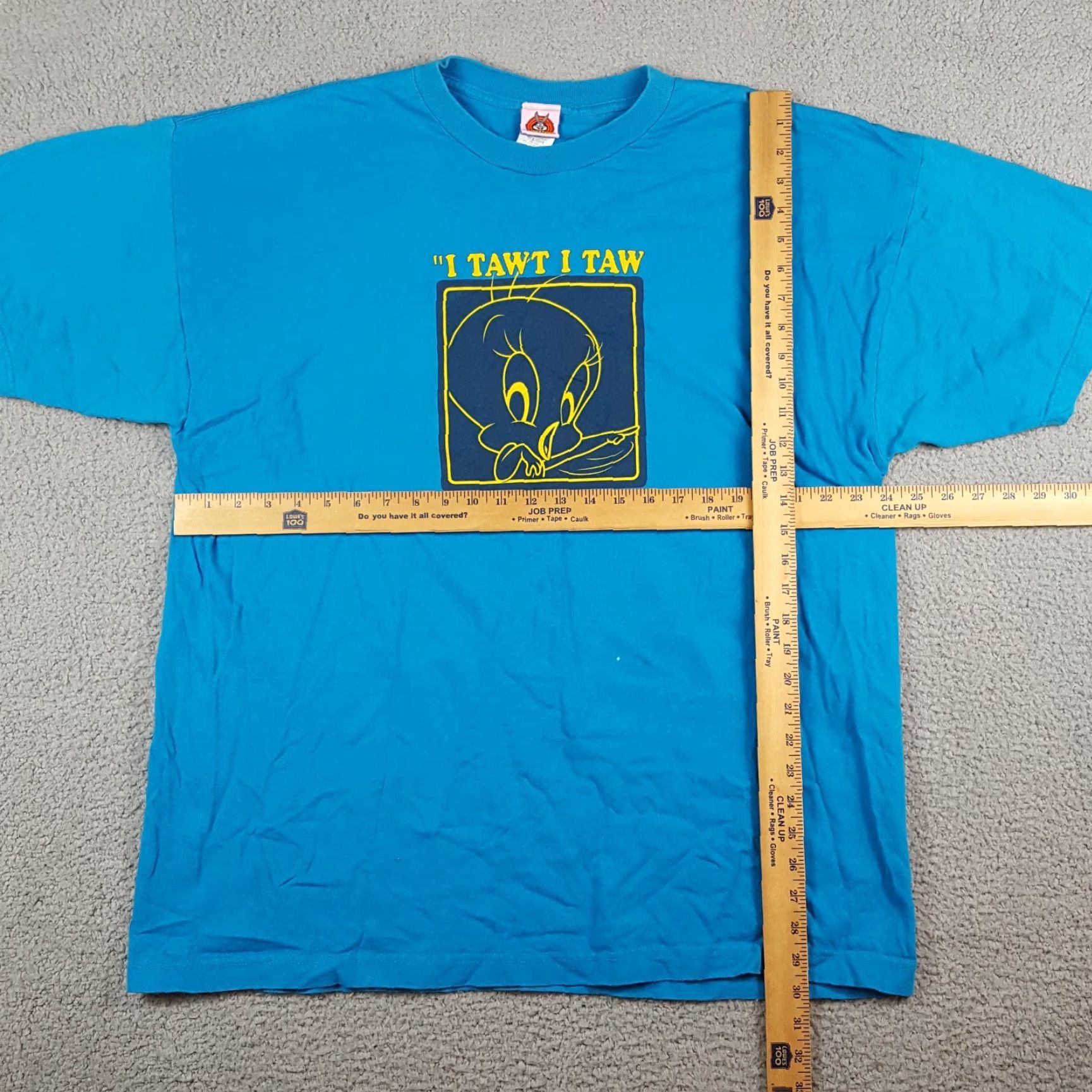 Vintage VINTAGE Looney Tunes T-Shirt 2XL Men Tweety Bird Cartoon Blue Cotton Short Sleeve Crew Neck Warner Bros Shirt Size US XXL / EU 58 / 5 - 8 Thumbnail
