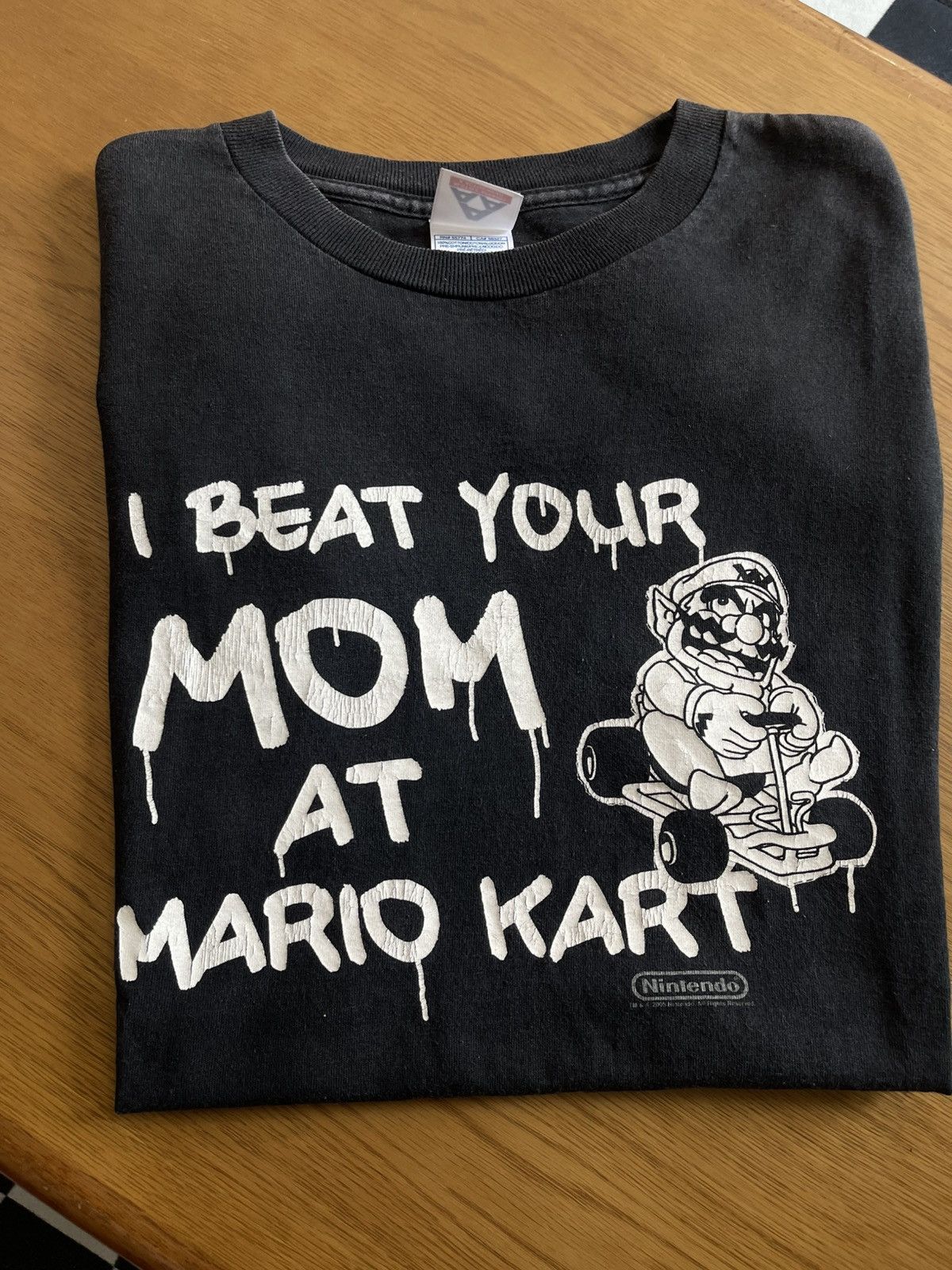 Nintendo I beat your mom at mario kart Nintendo 2005 T shirt Size US S / EU 44-46 / 1 - 1 Thumbnail