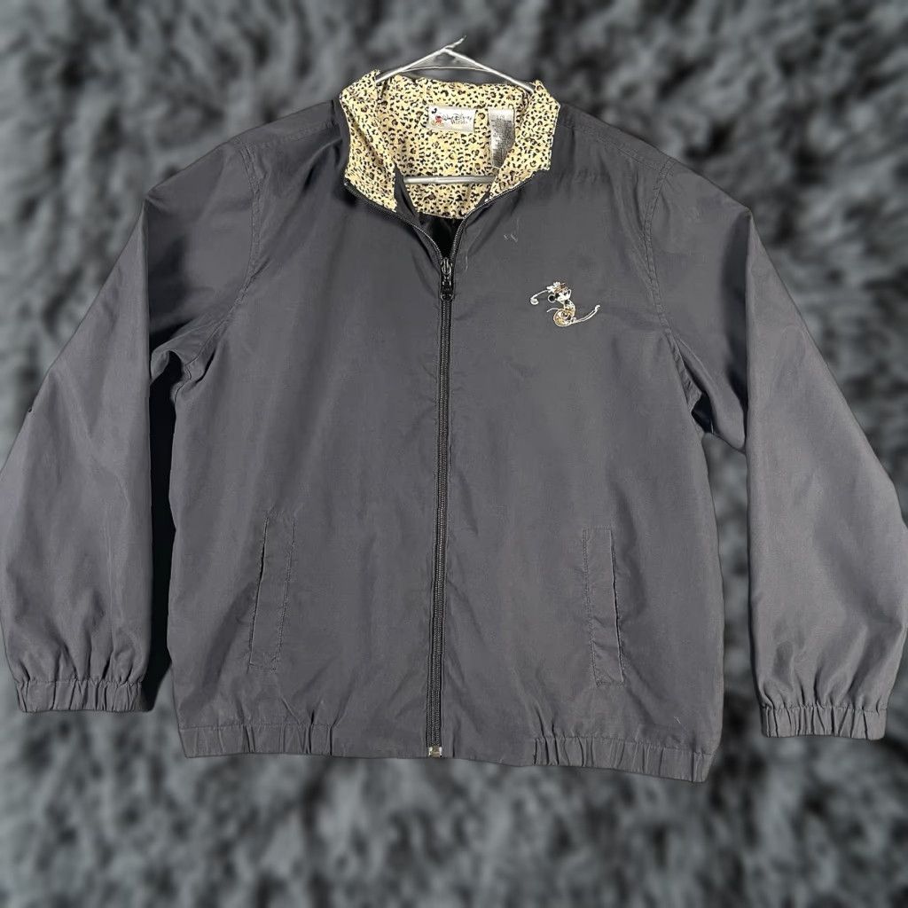 Disney Walt Disney World Mickey Mouse Golf Zip Up Jacket Womens Large Black Size L / US 10 / IT 46 - 1 Thumbnail