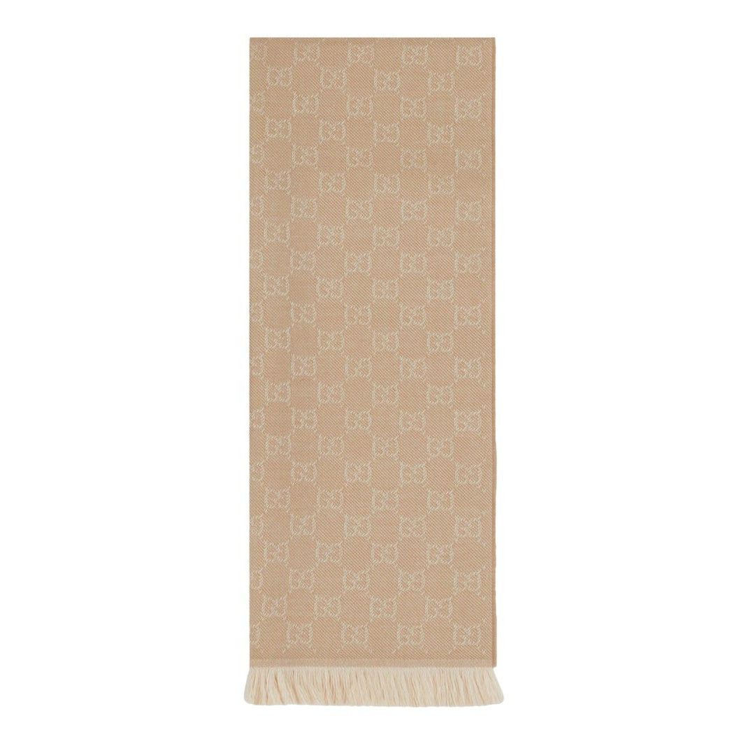 Gucci GUCCI Beige/Ivory GG Wool Scarf New & Authentic Size ONE SIZE - 1 Preview