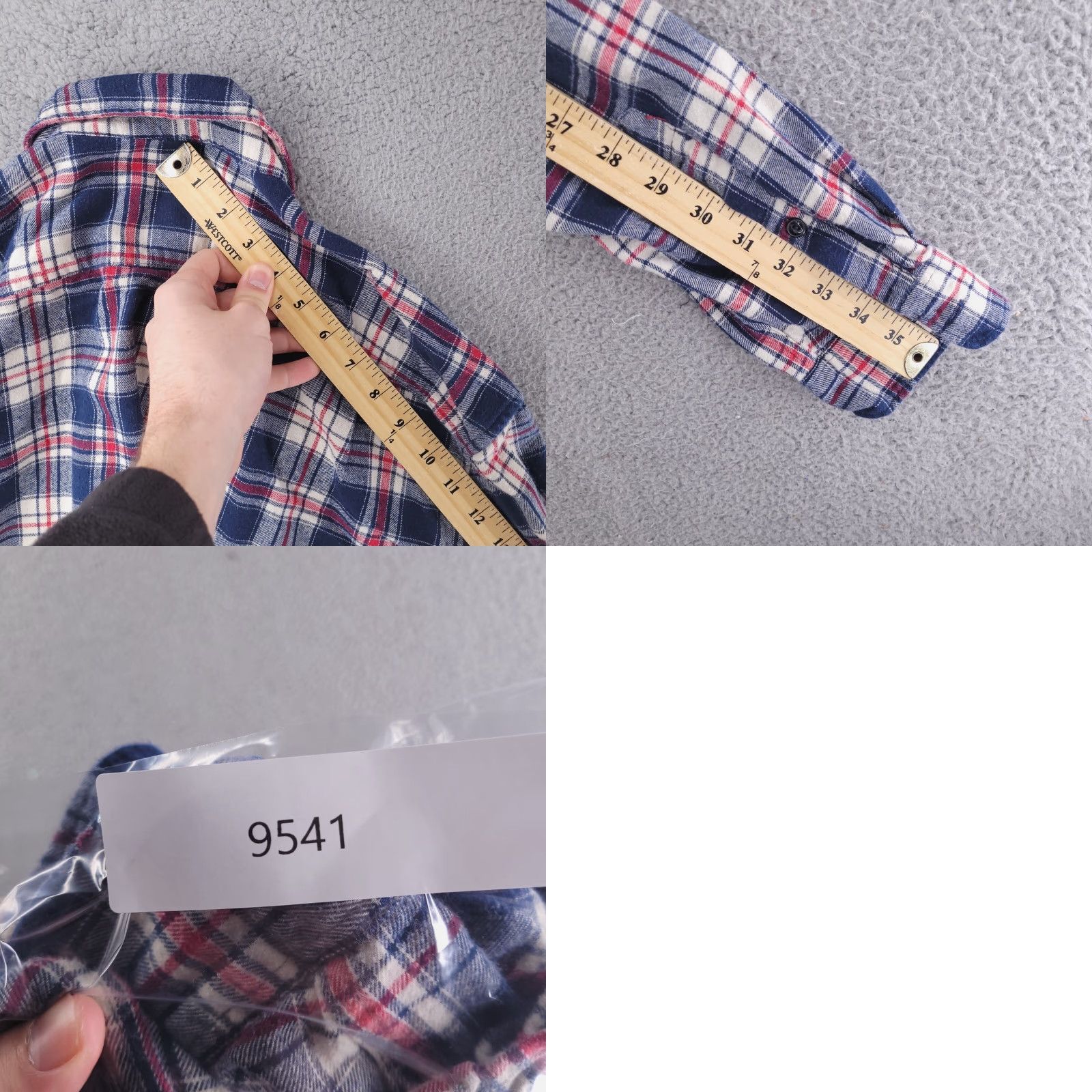 H&M H&M Logg Shirt XL Slim Blue Flannel Button-Up Long Sleeve Mens Casual Cotton Size US XL / EU 56 / 4 - 8 Thumbnail