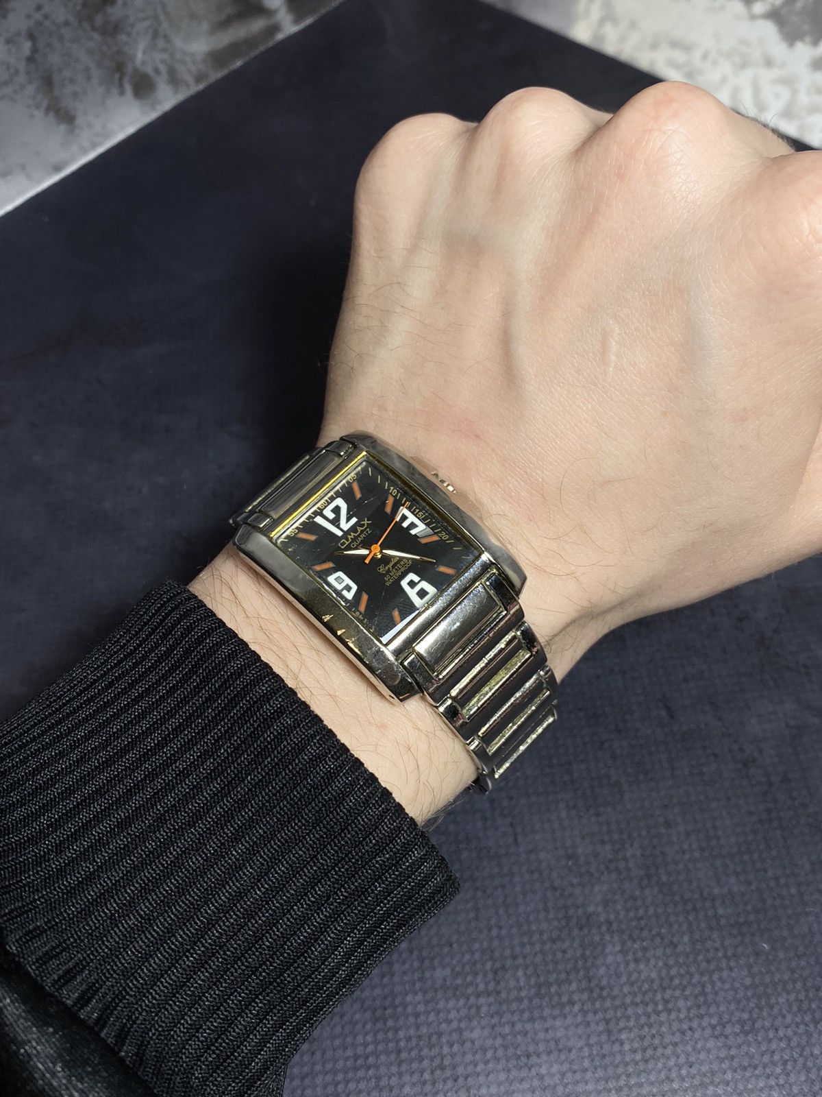 Vintage Omax Rectangular Luminous Watch | Japanese Movement Size ONE SIZE - 6 Thumbnail