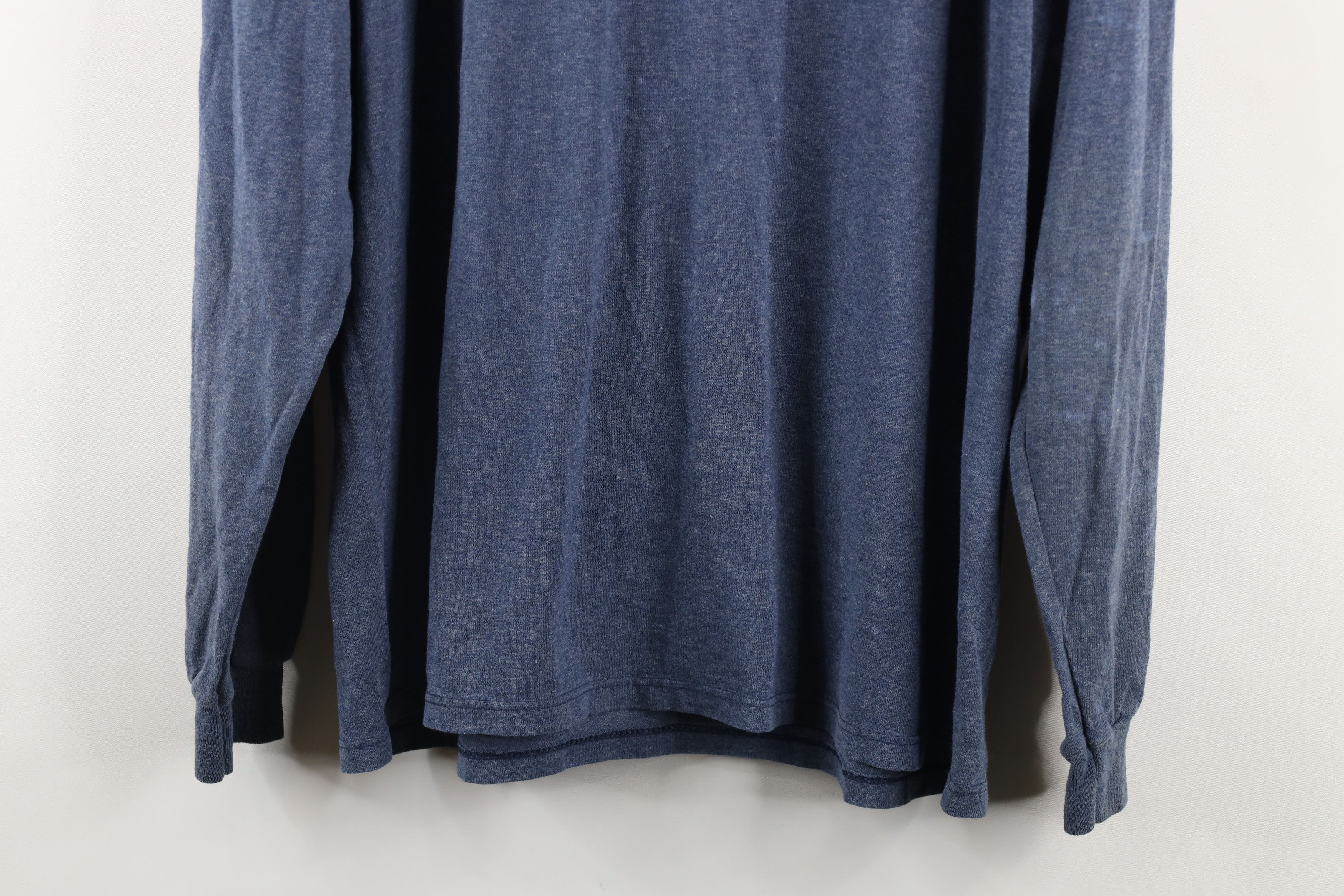 Vintage Vintage 90s Streetwear Blank Knit Long Sleeve Henley T-Shirt Size US M / EU 48-50 / 2 - 14 Thumbnail