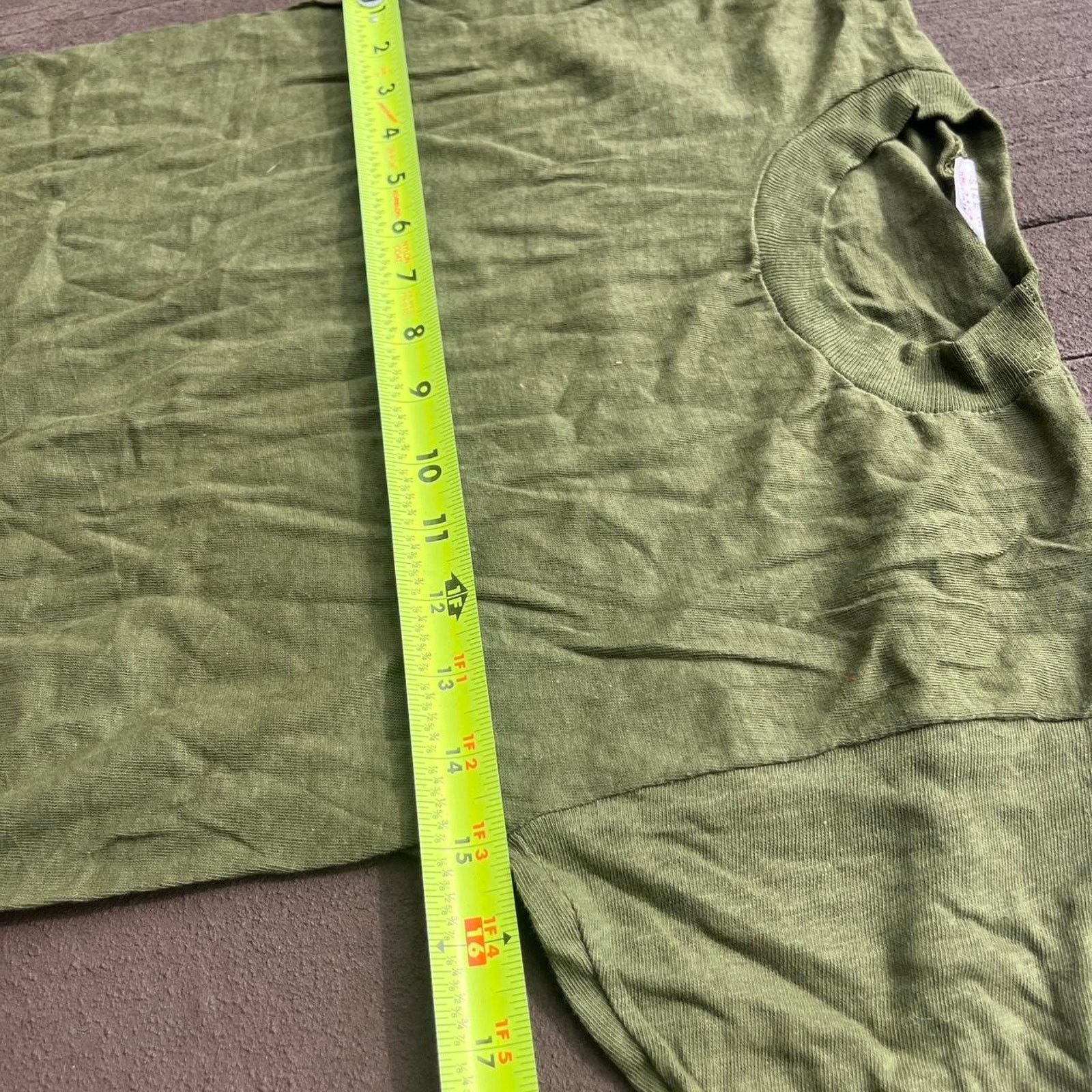 American Apparel Vintage 80s Green USMC SINGLE STITCH Shirt Size US XS / EU 42 / 0 - 5 Thumbnail