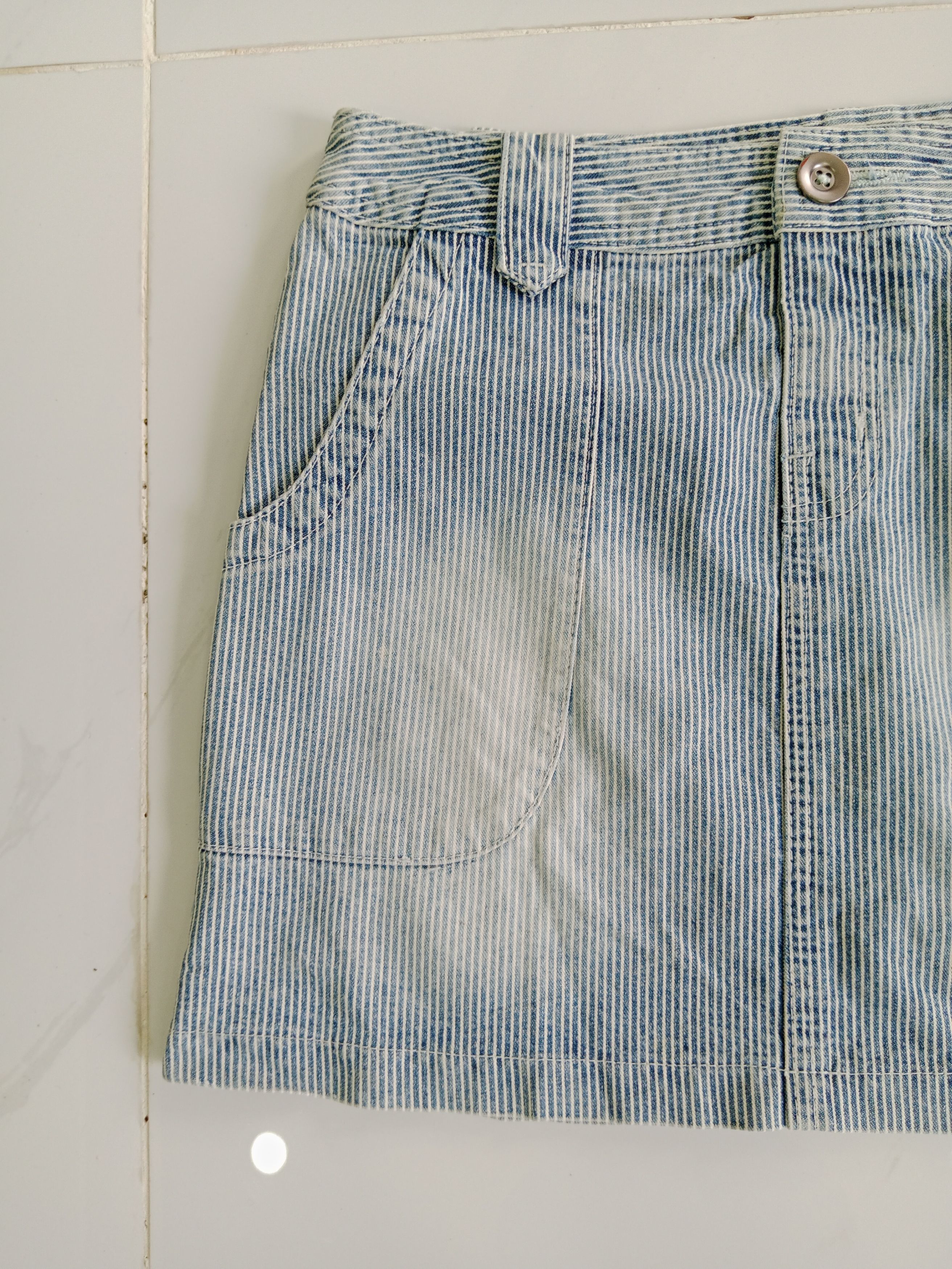 Japanese Brand Vintage Dip Drops Hickory Mini Skirt Japanese Brand Size 29" - 6 Thumbnail
