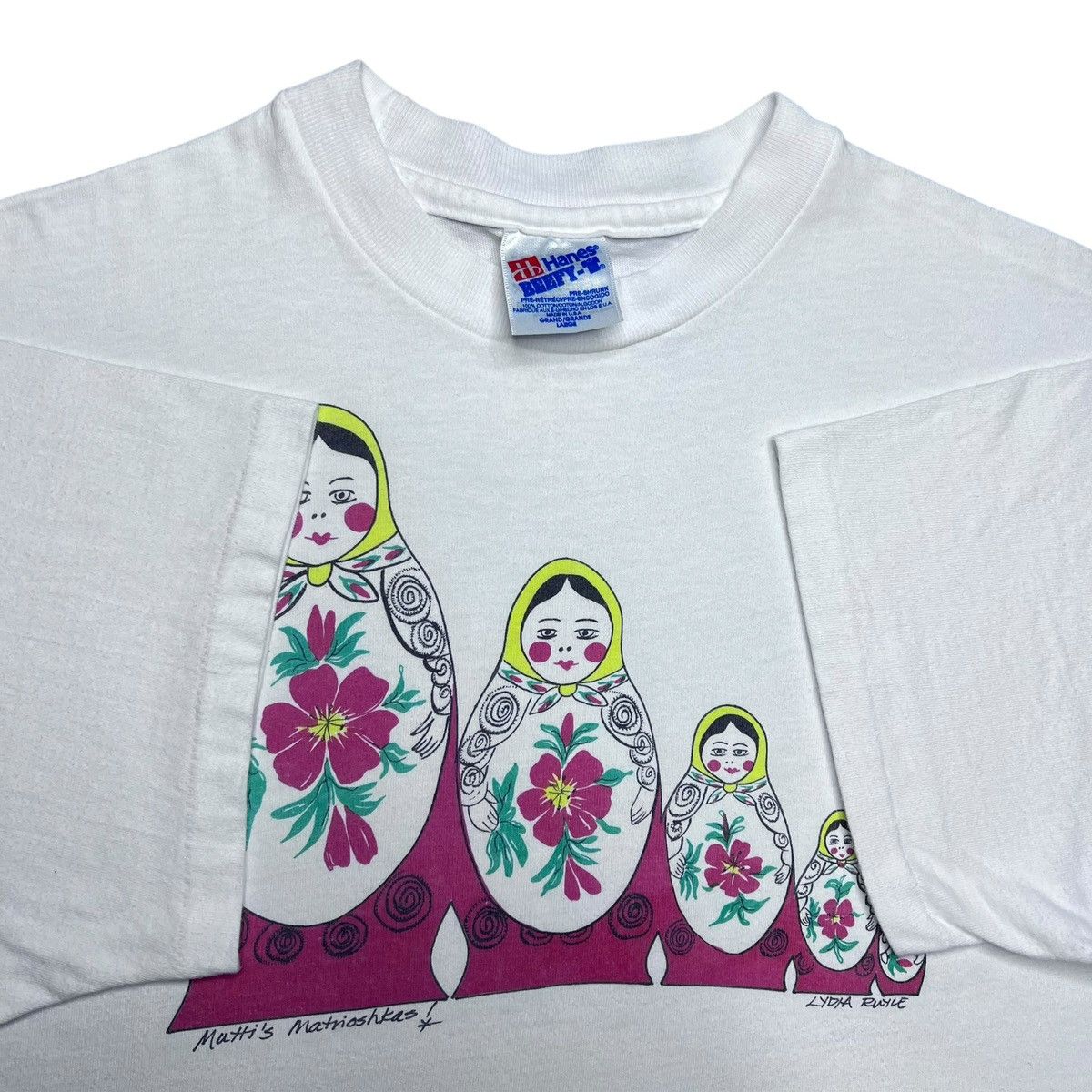 Other Vintage 1990s Matryoshka Doll Lydia Ruyle Art Graphic TShirt Size US L / EU 52-54 / 3 - 3 Thumbnail