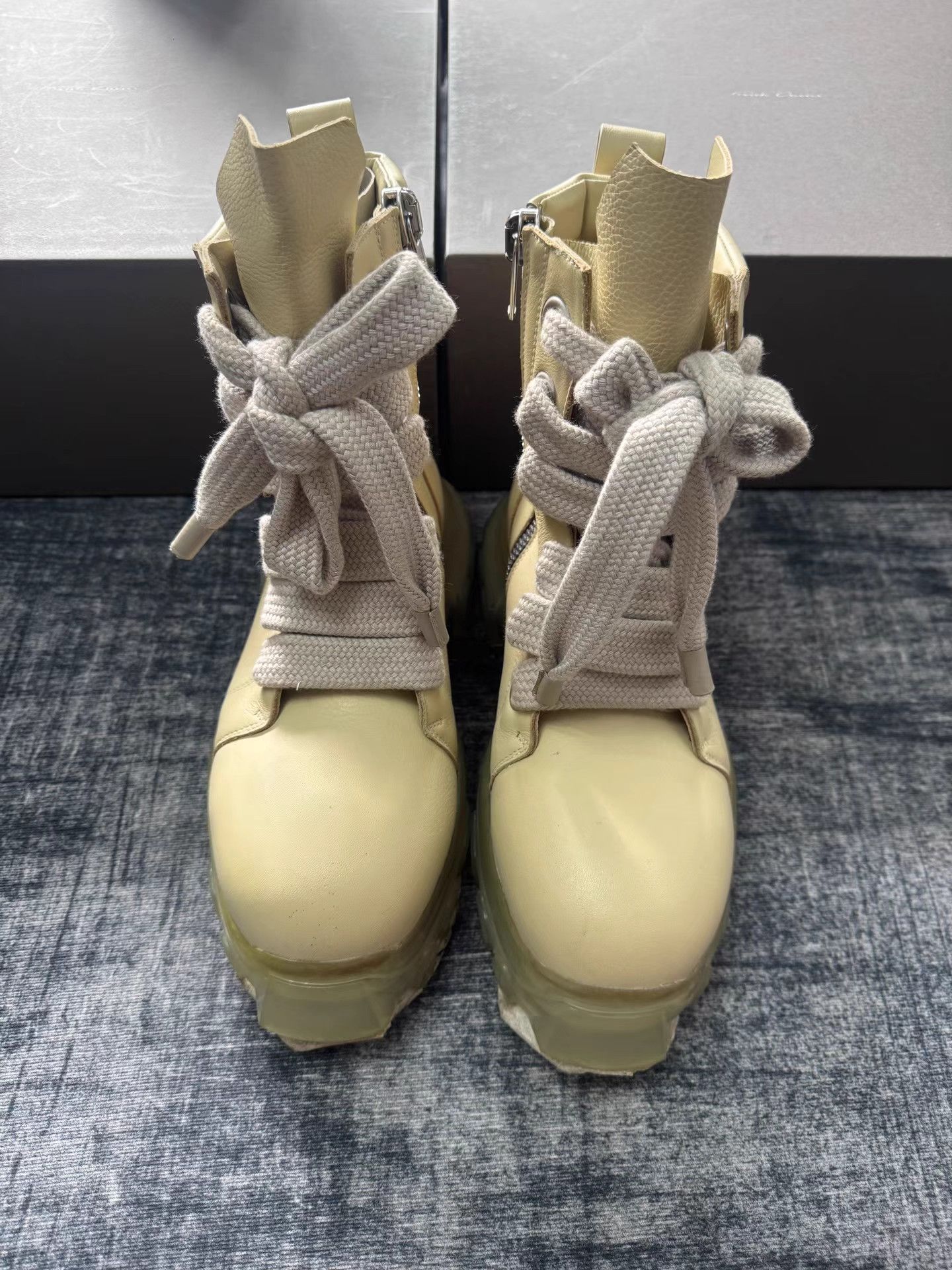 Rick Owens Rick Owens chunky lace transparent octopus sole combat boots Size US 7 / EU 40 - 3 Thumbnail