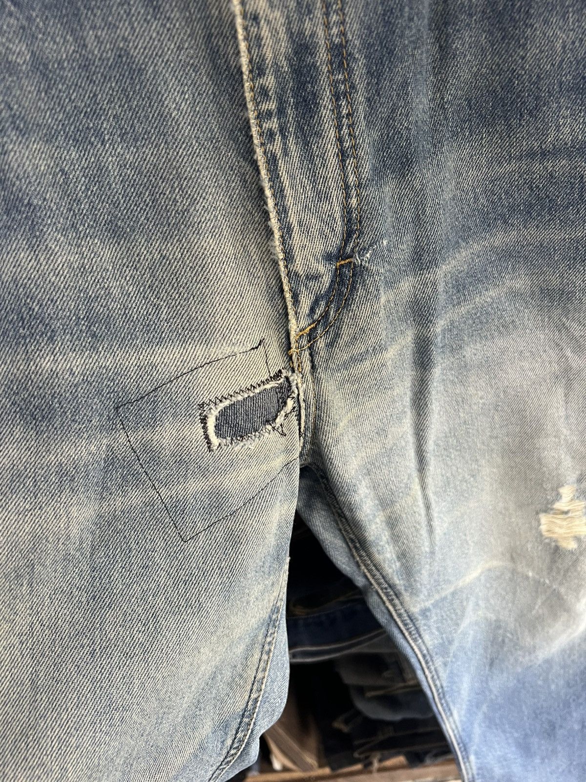 Lee 🔥Vintage Lee Distressed Denim Size US 33 - 9 Thumbnail