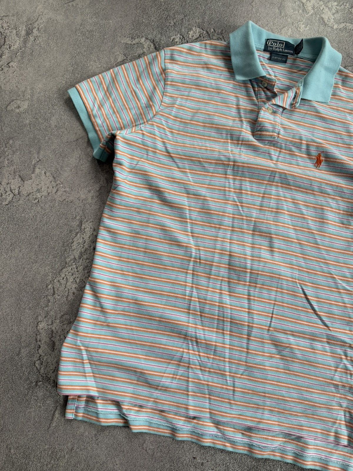 Polo Ralph Lauren × Ralph Lauren × Vintage Polo Ralph Lauren M striped polo button up T-shirt tee RL Size US M / EU 48-50 / 2 - 5 Thumbnail