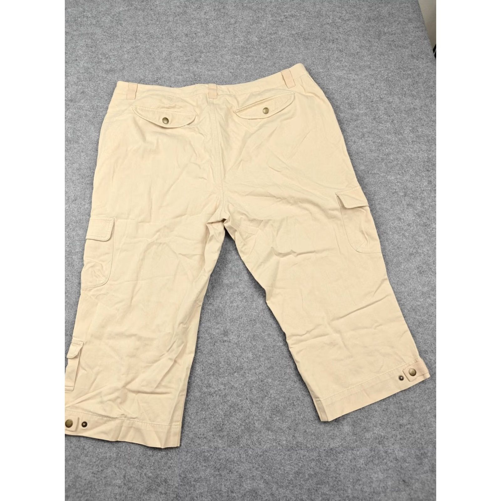 Ralph Lauren Lauren Ralph Lauren Pants Womens 22W Beige Cargo Twill Capri Crop Pockets Size 40" / US 18 - 3 Thumbnail