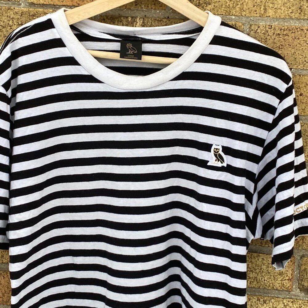 October's Very Own Octobers Very Own Striped T Shirt Large OVO Shirt Size US L / EU 52-54 / 3 - 1 Thumbnail