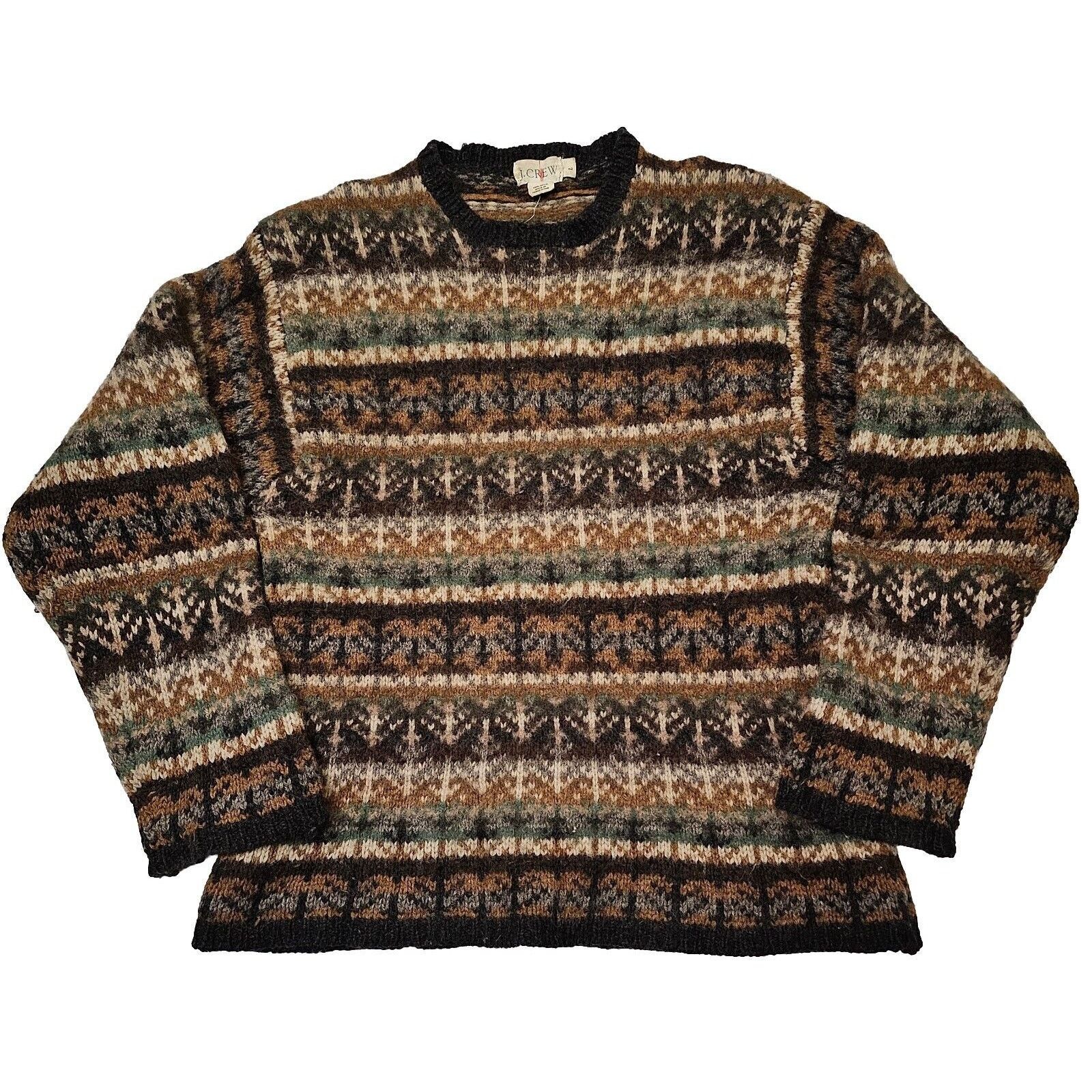 J.Crew J Crew 100% Wool Nordic Crewneck Heavy Chunky Size L / US 10 / IT 46 - 1 Thumbnail