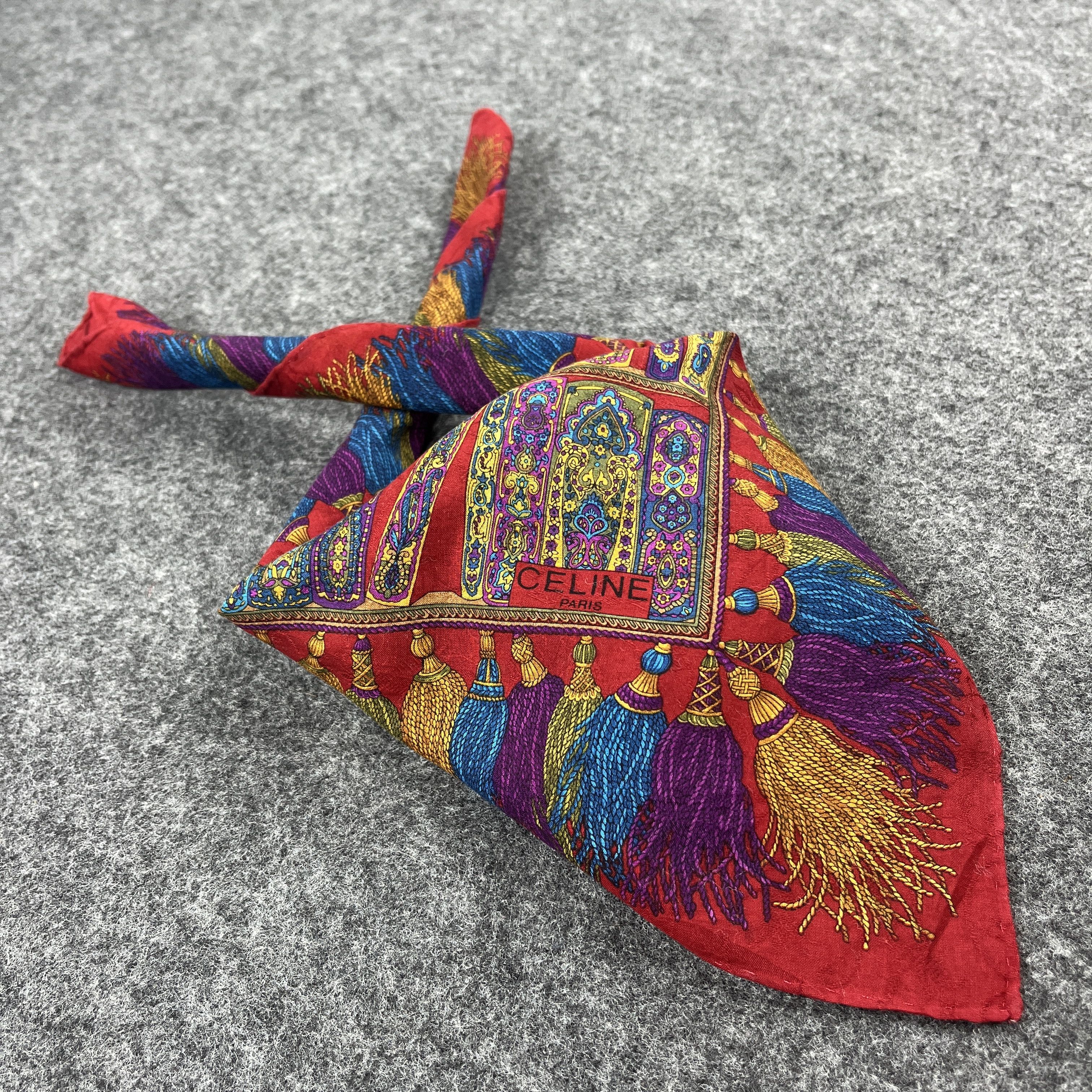 Vintage Vintage Celine Bookshelf Handkerchief / Neckerchief B115 Size ONE SIZE - 10 Thumbnail