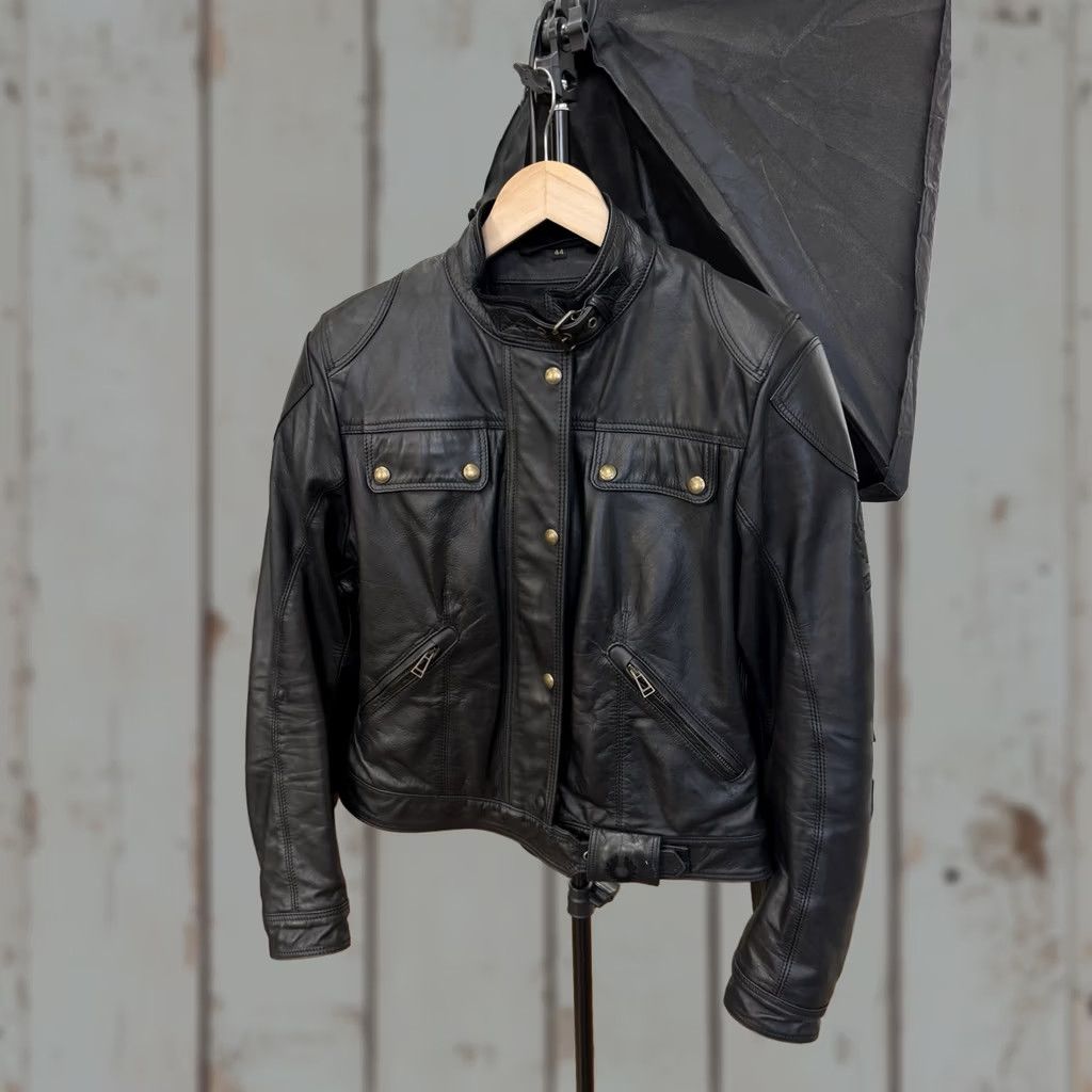 Belstaff Belstaff Leather Biker Jacket Rare 44 Mens Motorcycle Armor Shoulder Elbow Black Jacket Size US S / EU 44-46 / 1 - 1 Thumbnail