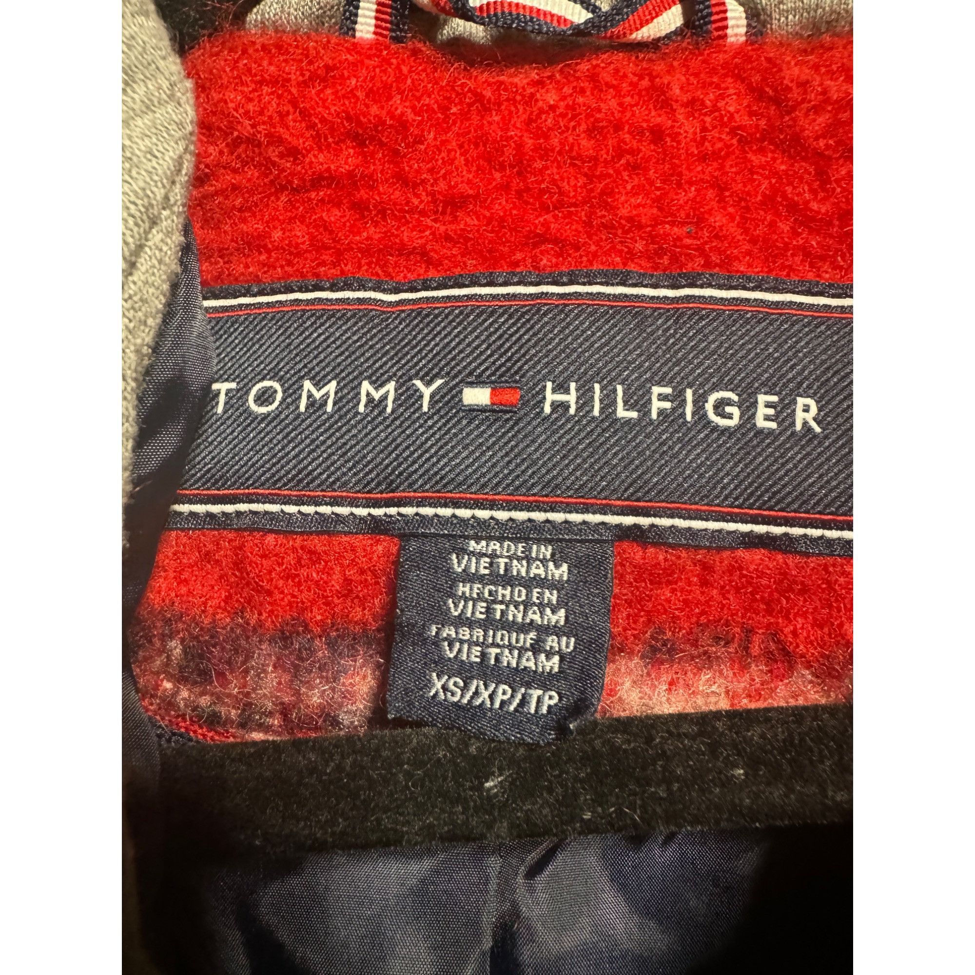 Tommy Hilfiger Tommy Hilfiger Red Plaid Wool Blend Coat With Gray Hood XS Size XS / US 0-2 / IT 36-38 - 4 Thumbnail