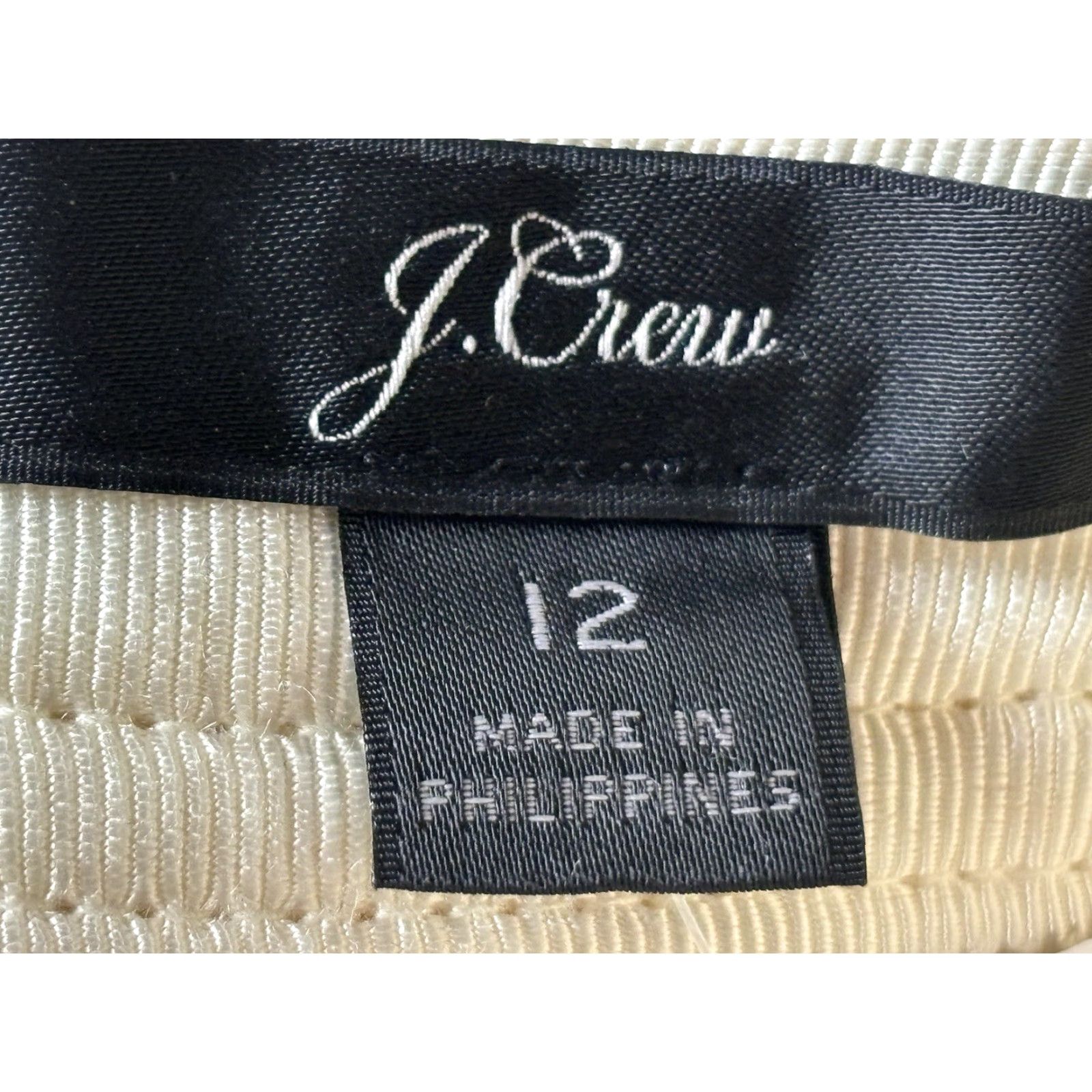 J.Crew J. Crew Ivory Wool Mini Skirt Size 12 Lined Womens Winter White Academia Size 34" / US 12 / IT 48 - 4 Thumbnail