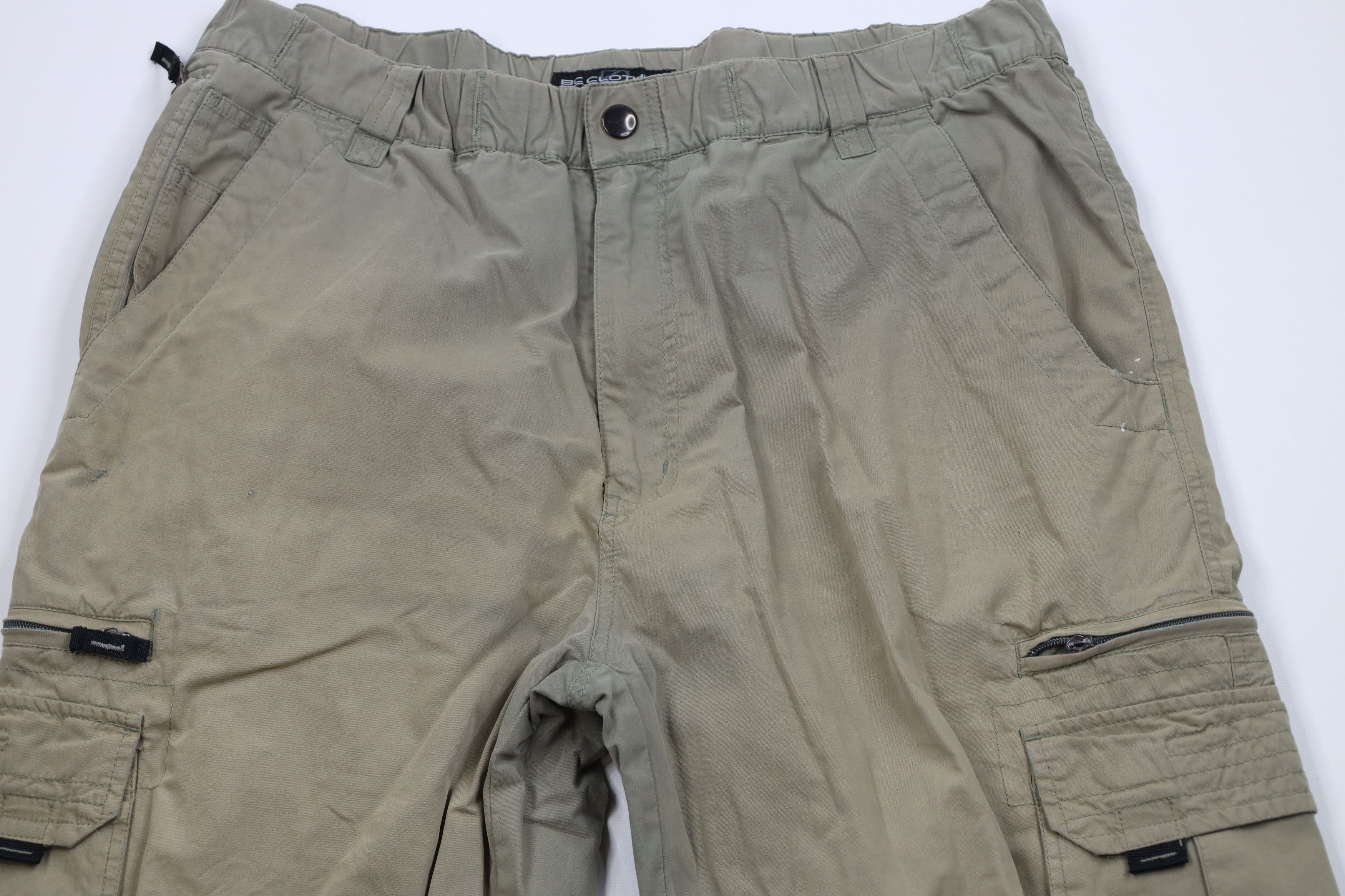 Vintage Vintage 90s Y2K Streetwear Lined Wide Leg Cargo Pants Green Size US 36 / EU 52 - 2 Thumbnail