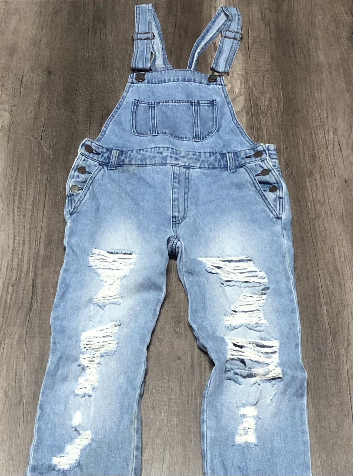 GU × Japanese Brand GU OVERALL DISTRESSED DENIM UNISEX Size US 32 / EU 48 - 2 Thumbnail