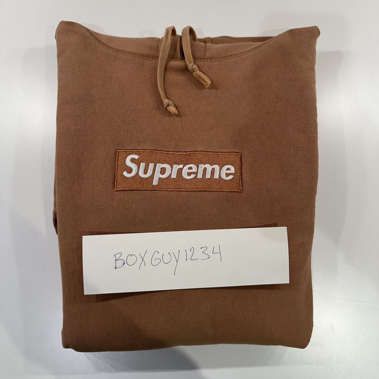 Supreme 2003 Khaki Box Logo Hoodie Size US L / EU 52-54 / 3 - 6 Thumbnail
