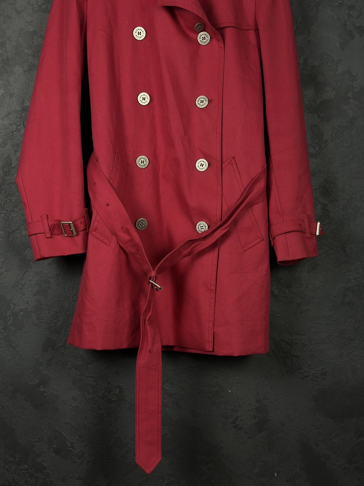 Burberry × Vintage Womens Burberry Vintage Trench Coat Jacket Wool Lining Size M / US 6-8 / IT 42-44 - 11 Thumbnail